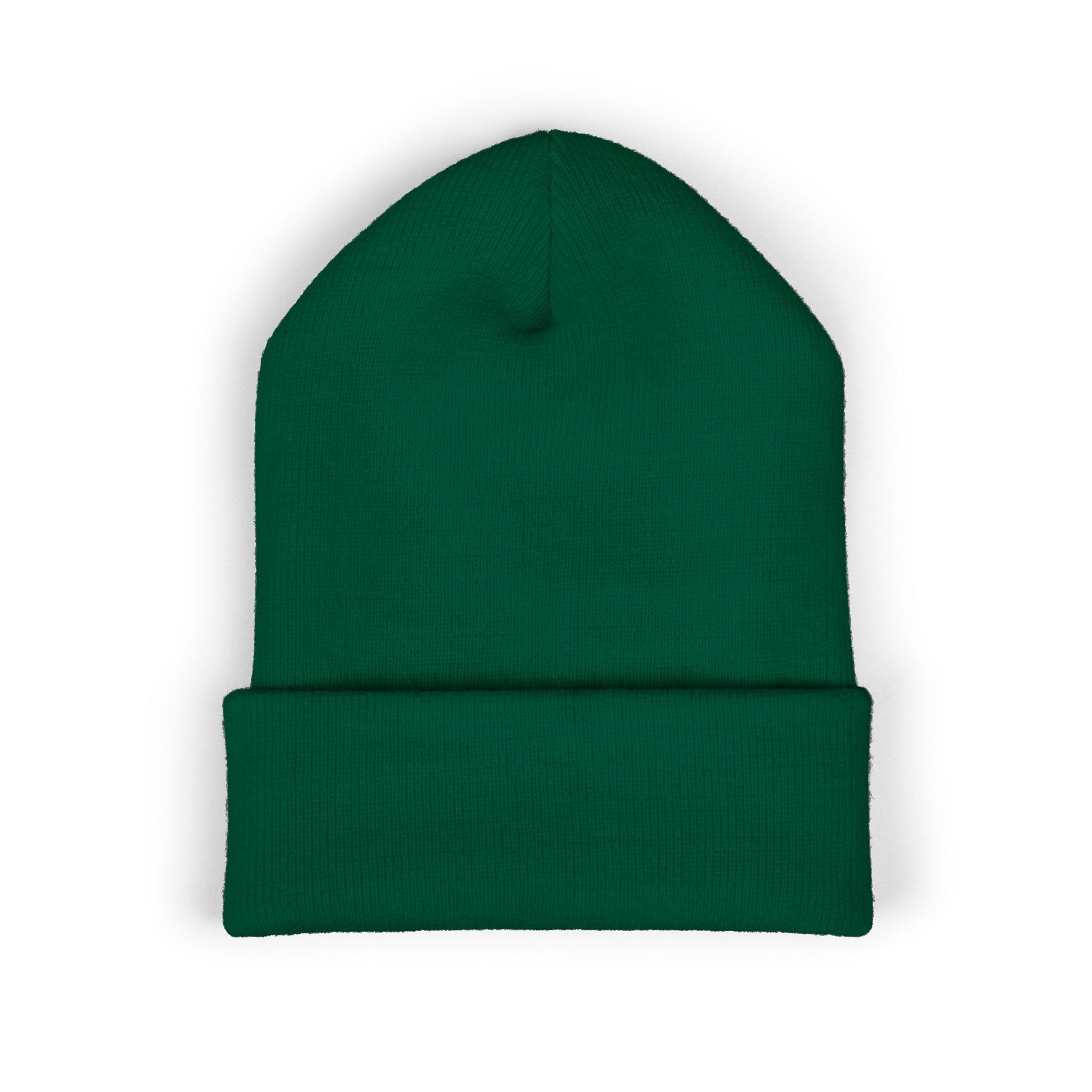 Embroidered 'Viinriti Est' Cuffed Beanie — Classic Knit Winter Hat