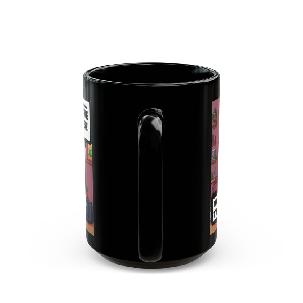 I'm Trying To Play The Game) Gamer Life Black Mug – Comic Pixel “I’m Trying to Play the Game” Coffee Cup (11oz/15oz)