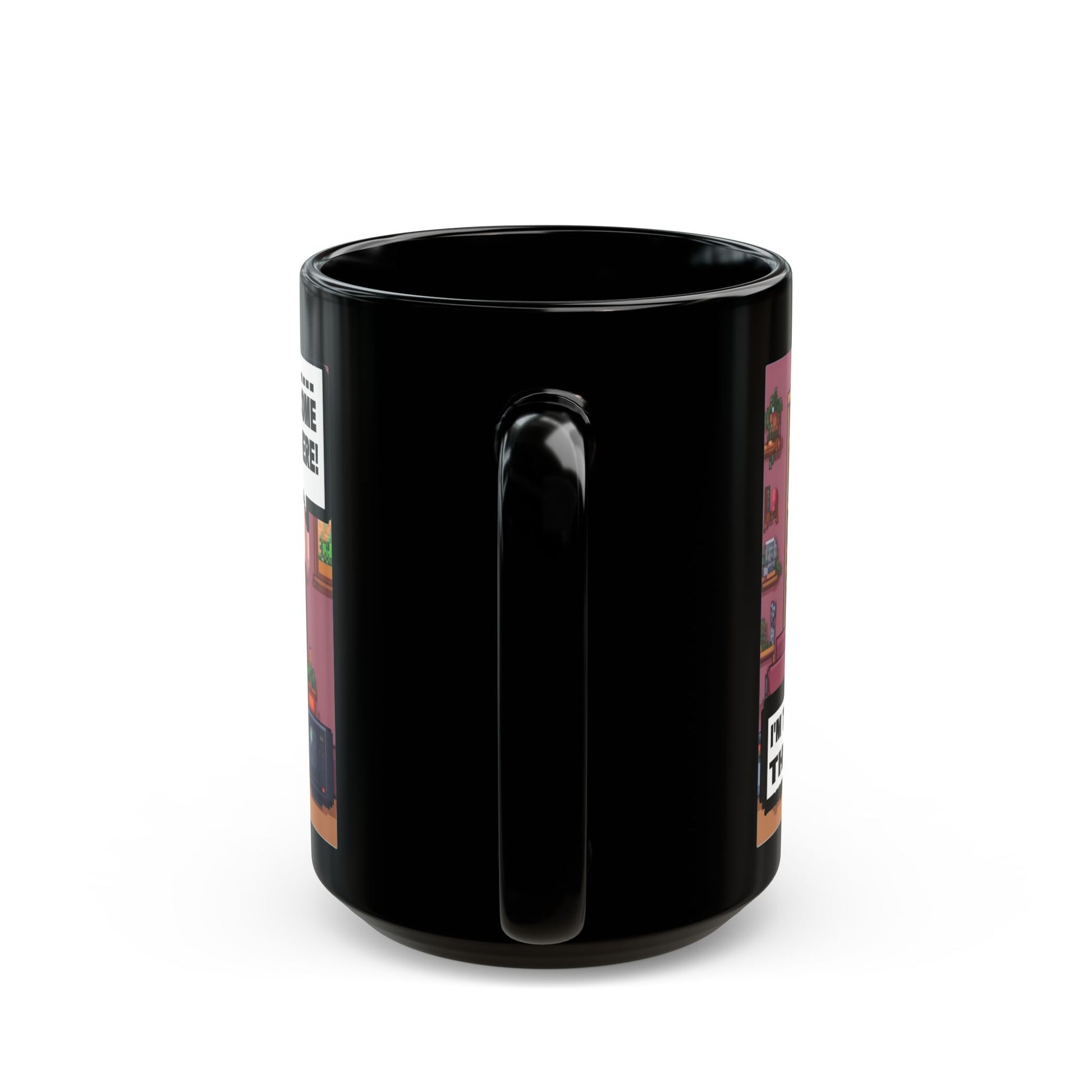 I'm Trying To Play The Game) Gamer Life Black Mug – Comic Pixel “I’m Trying to Play the Game” Coffee Cup (11oz/15oz)