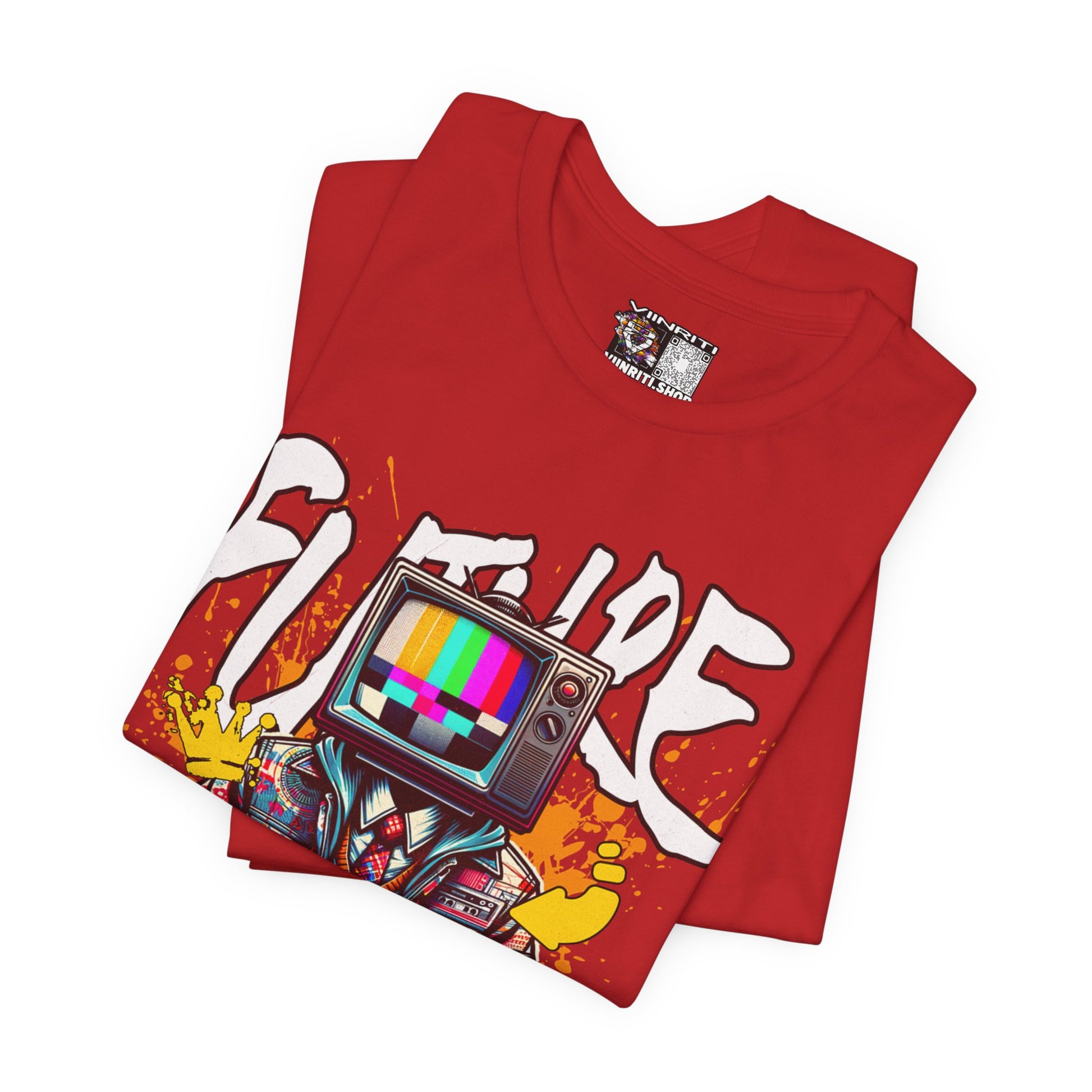 """"" VIINRITI  EXCLUSIVE Retro TV Robot Graphic Tee — "Vibe In Reset" Streetwear T-Shirt