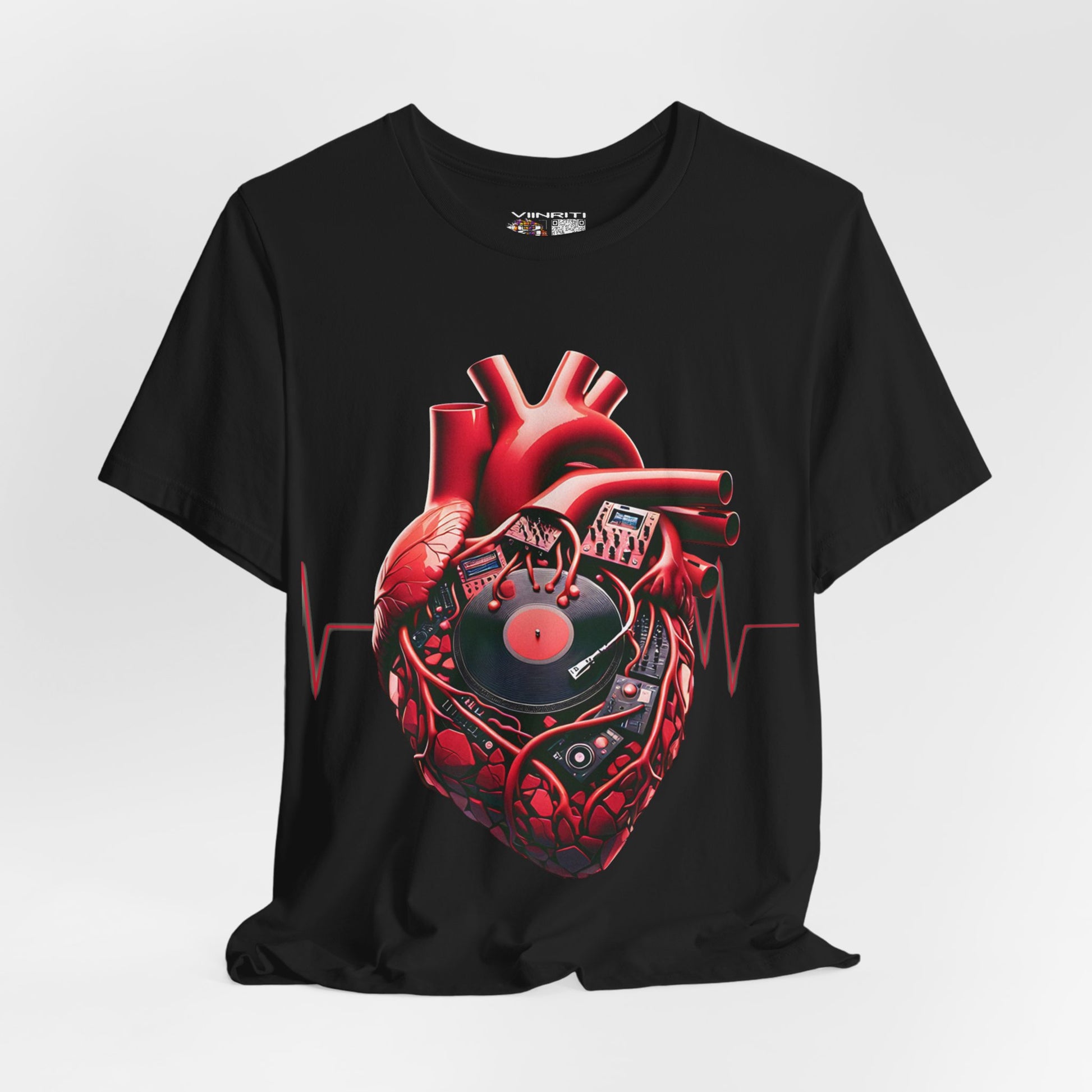 Heart Beat Vinyl Tee — Anatomical Heart Record T-Shirt