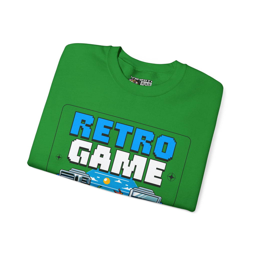 Retro Game Sweatshirt — Vintage 8-Bit Arcade Graphic Crewneck