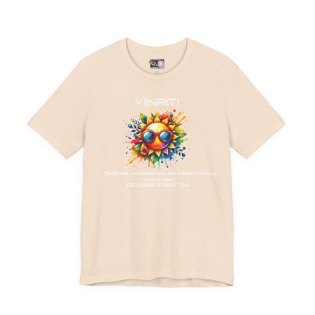 Summer Vibes Sunflower Tee - Colorful Sunglasses Graphic T-Shirt