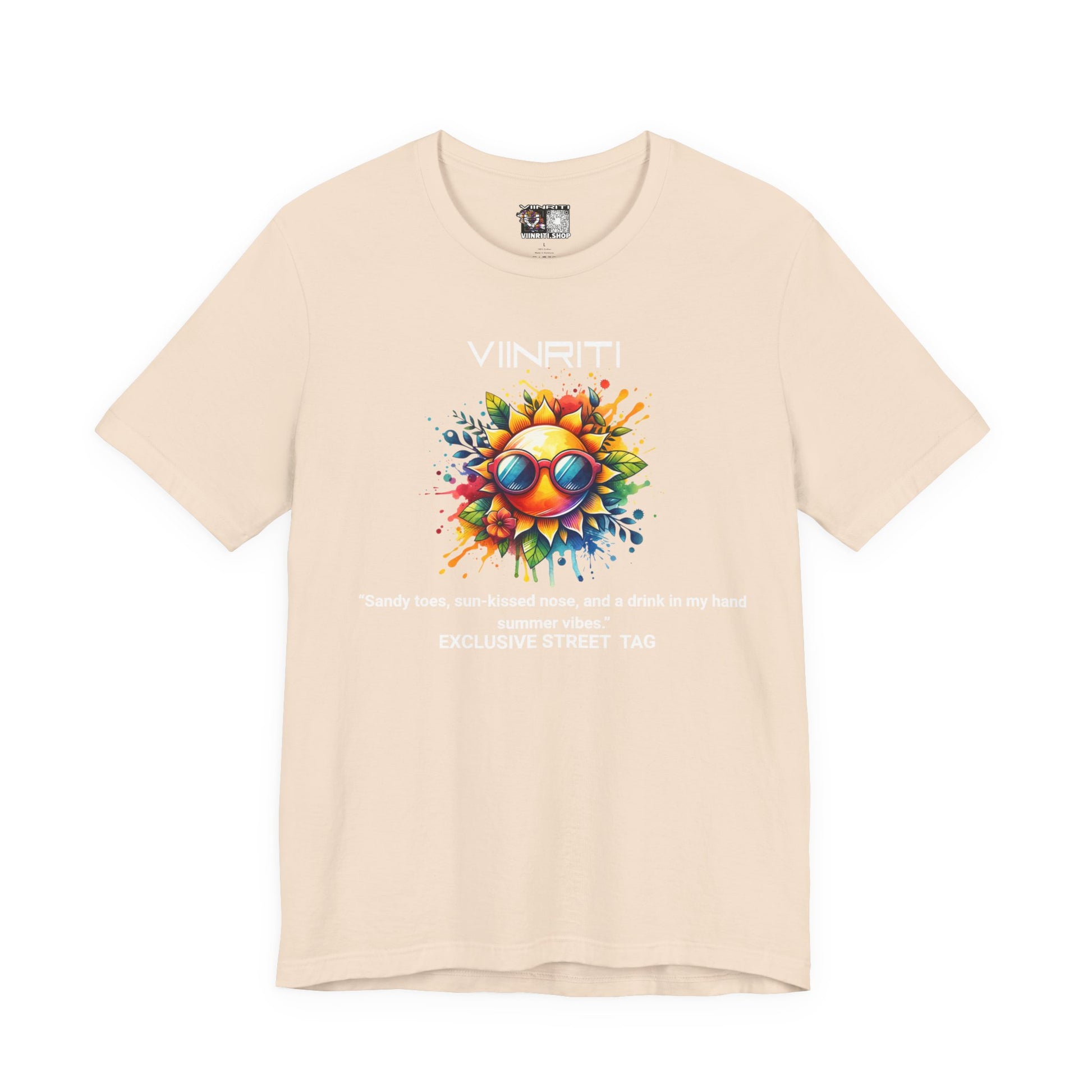 Summer Vibes Sunflower Tee - Colorful Sunglasses Graphic T-Shirt
