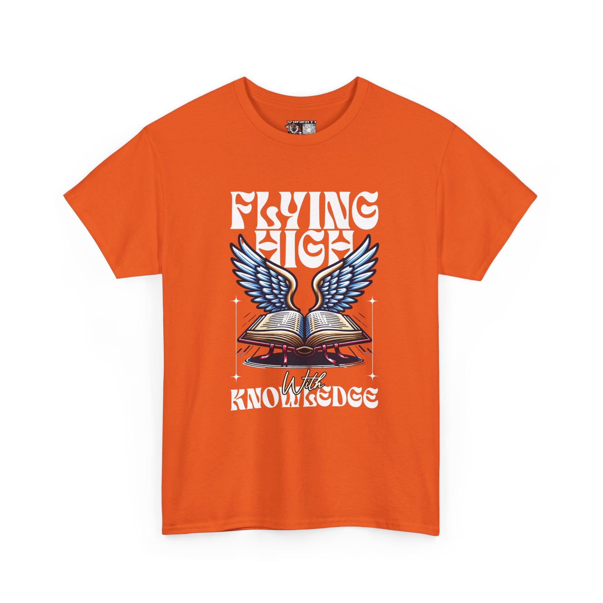 ""Flying High Knowledge T-Shirt — Vintage Winged Book Graphic Tee