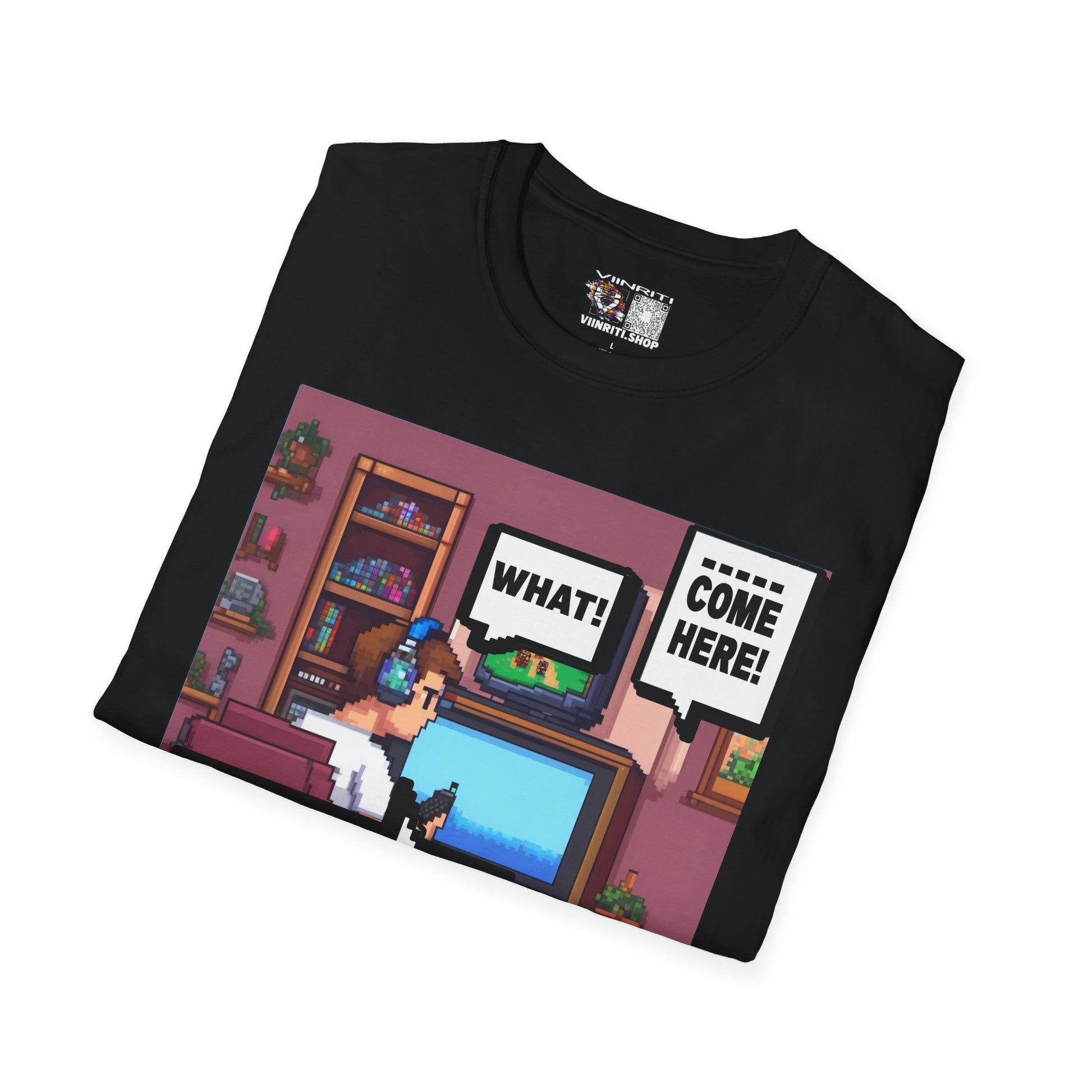 Gamer Room T-Shirt — "I'm Trying to Play the Game" Retro Pixel Art Tee