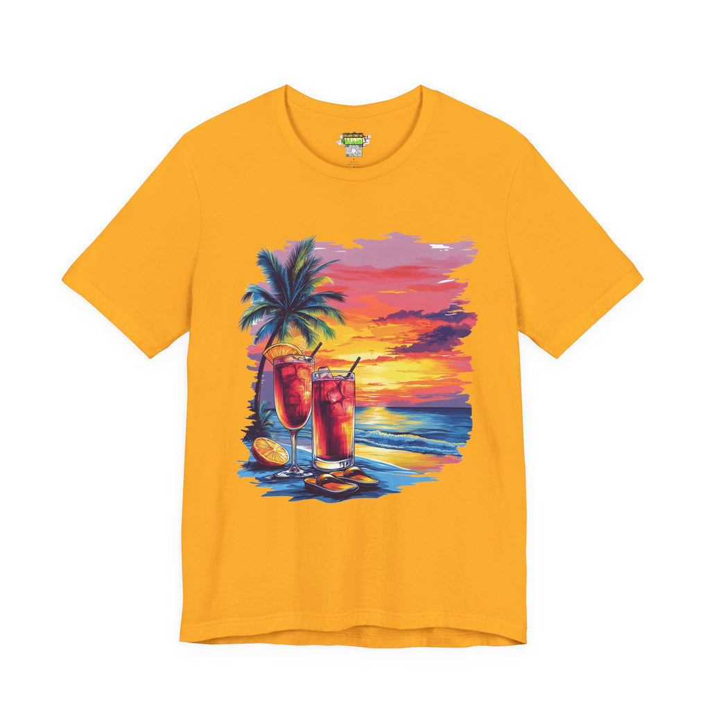 Tropical Sunset Tee - Perfect for Summer Vibes, Beach Days, Relaxation, Gifts, Vacation