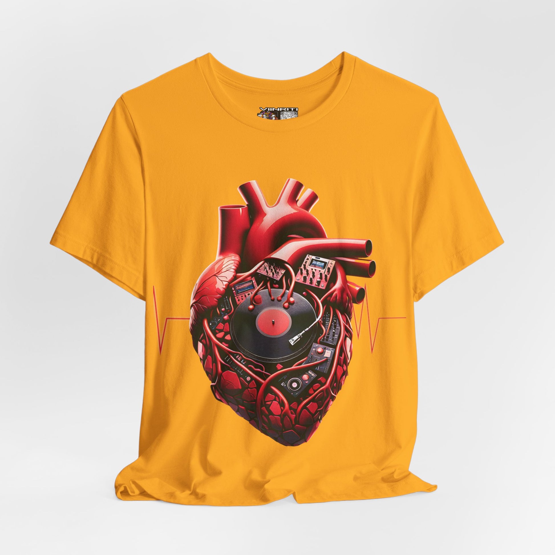 Heart Beat Vinyl Tee — Anatomical Heart Record T-Shirt
