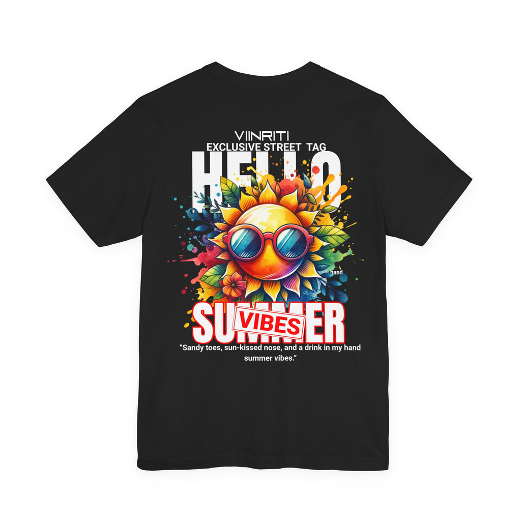 Summer Vibes Sunflower Tee - Colorful Sunglasses Graphic T-Shirt