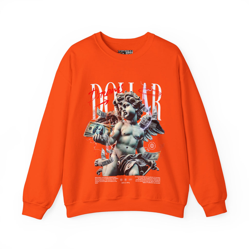 Crewneck Sweatshirt — 'Dollar' Statue Collage Graphic