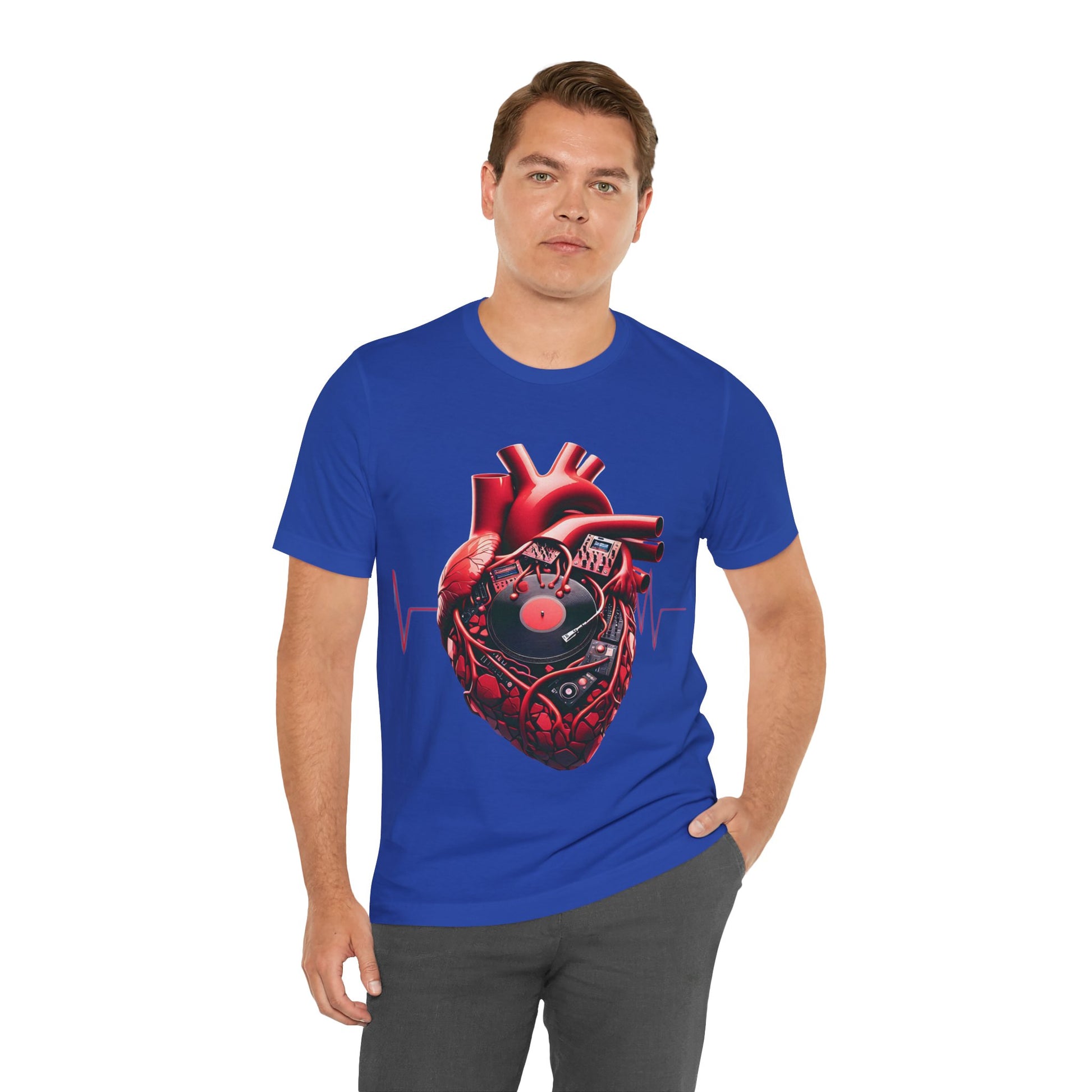 Heart Beat Vinyl Tee — Anatomical Heart Record T-Shirt
