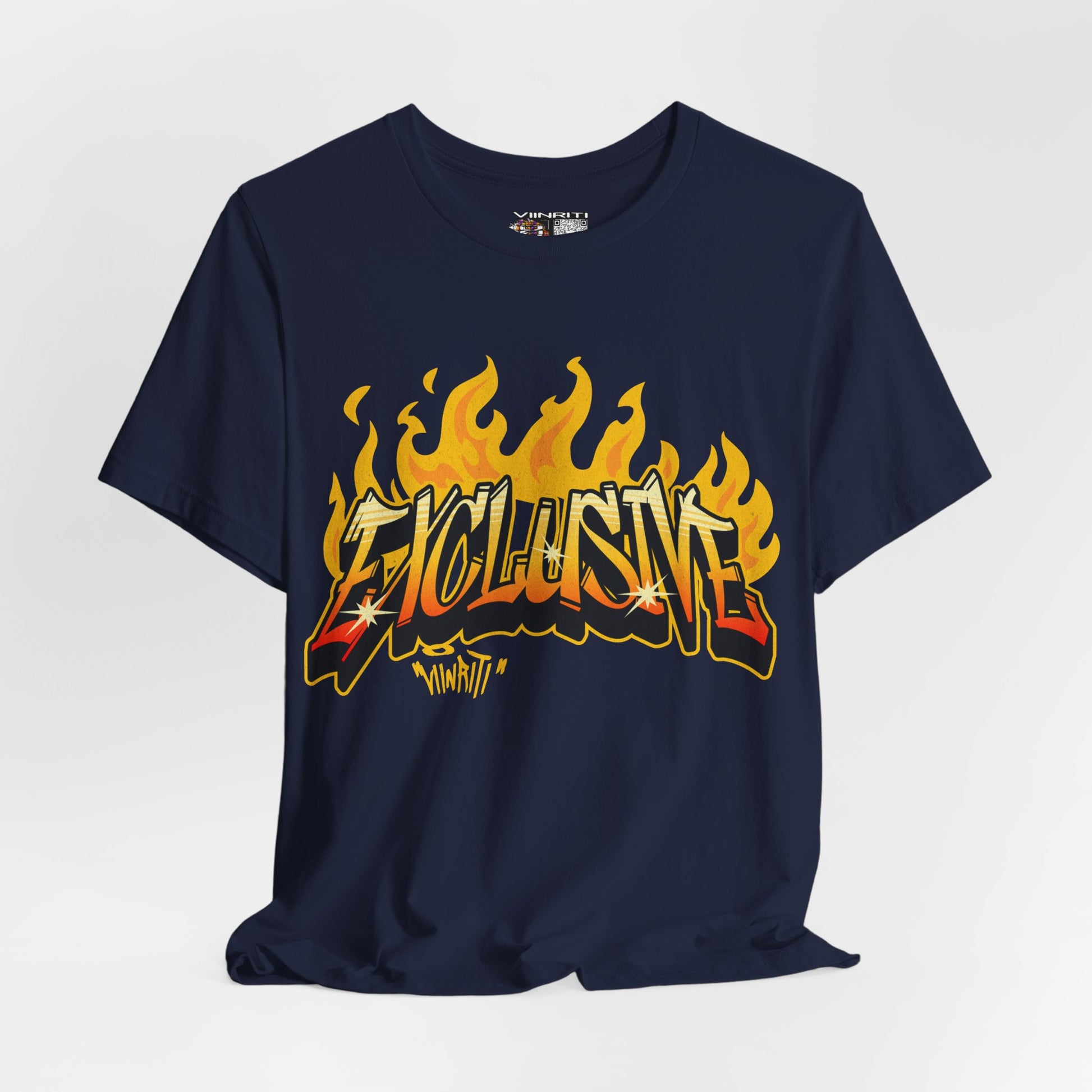 VIINRITI- 'Exclusive' Flame Graphic Streetwear T‑Shirt