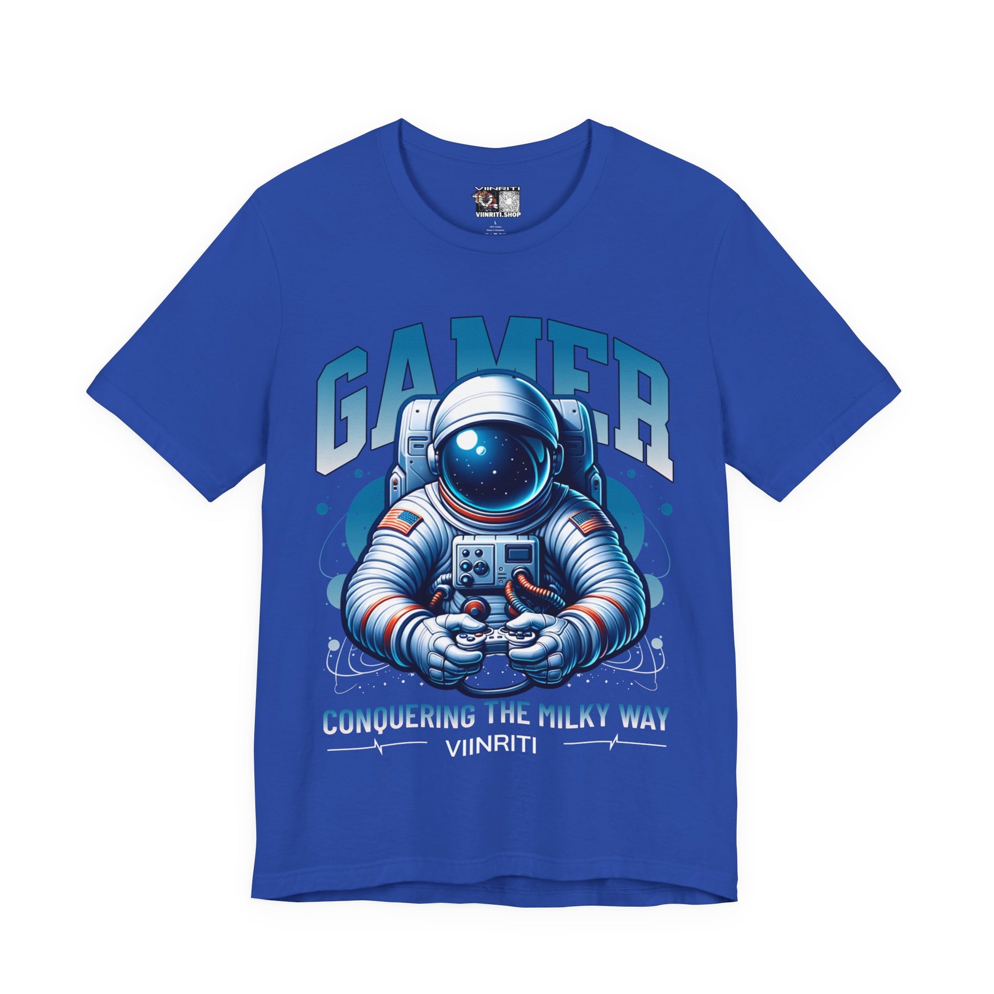 Astronaut Gamer T‑Shirt — 'GAMER' Space Controller Tee