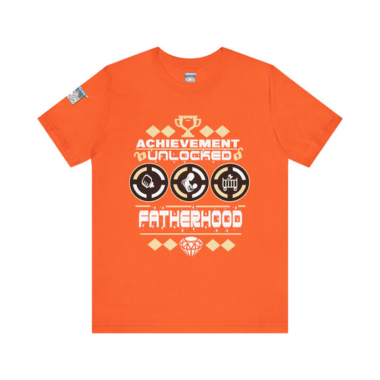 Achievement Unlocked Fatherhood T-Shirt - Unisex Short Sleeve Tee for New Dads