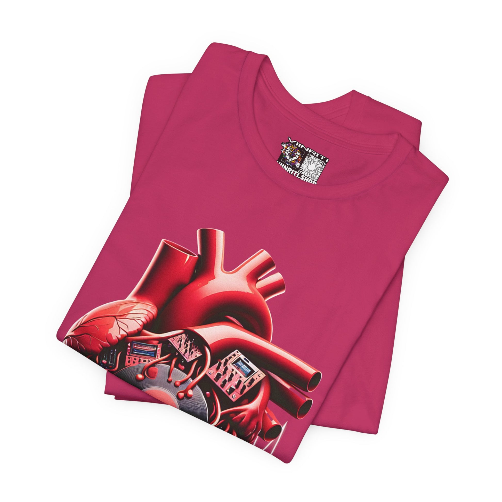 Heart Beat Vinyl Tee — Anatomical Heart Record T-Shirt