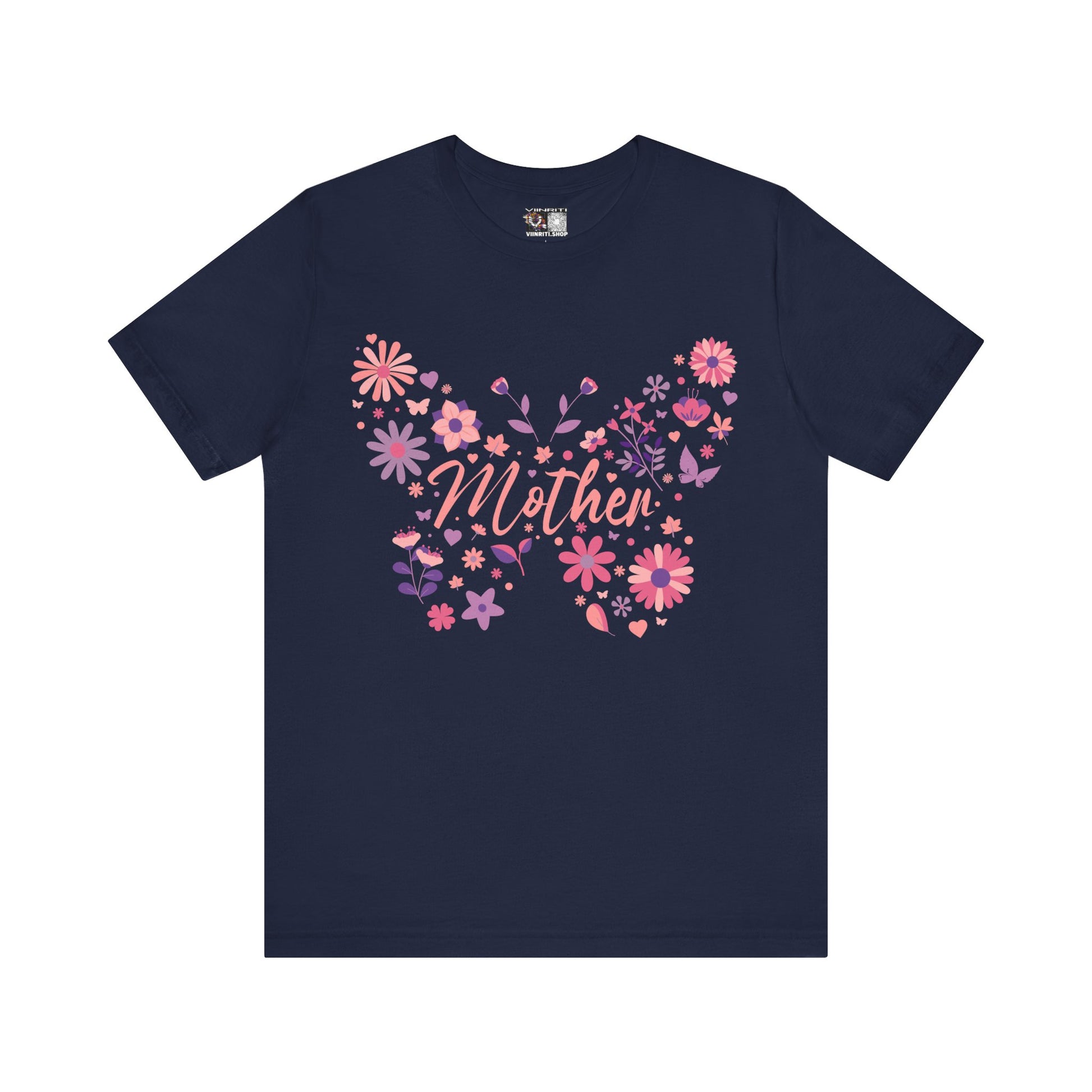 Butterfly Mother T-Shirt,Tee for Mom, Floral Gift, Birthday Present, Mother's Day Apparel, Cute Butterfly Design