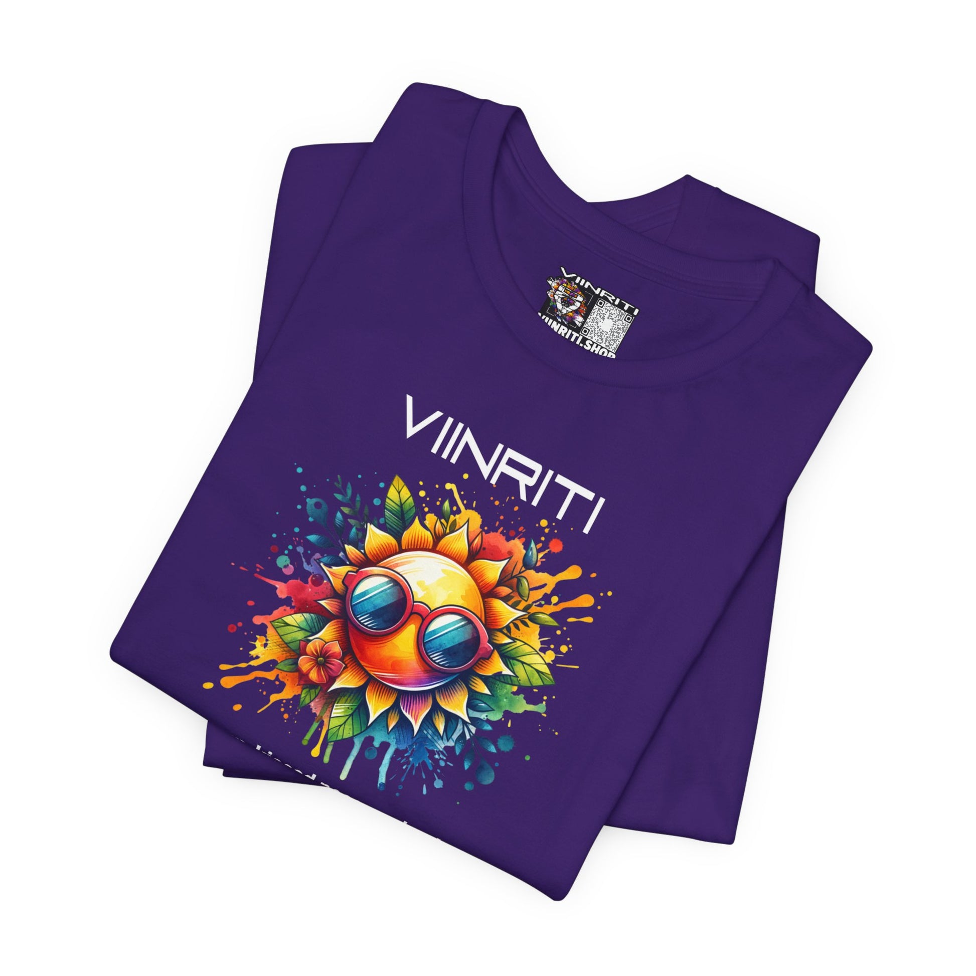 Summer Vibes Sunflower Tee - Colorful Sunglasses Graphic T-Shirt