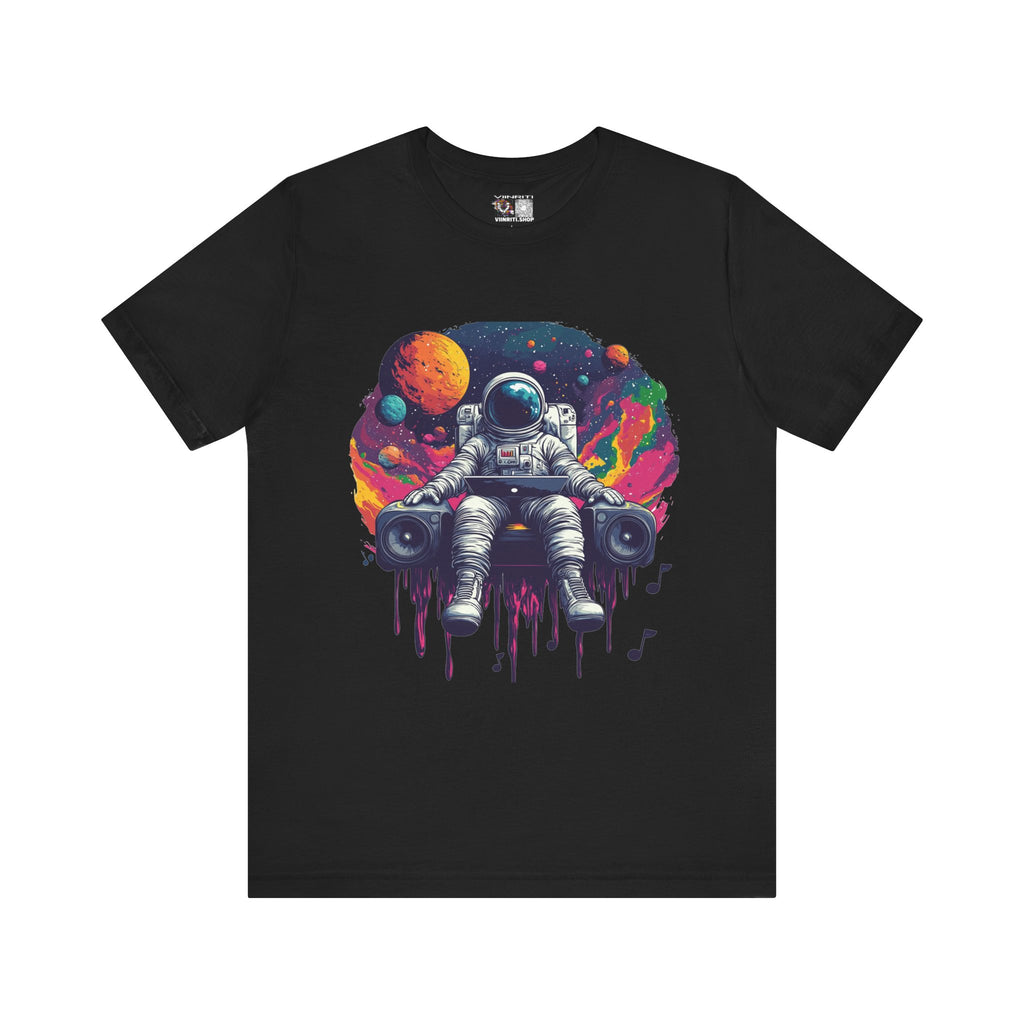Cosmic Beats Astronaut Tee - Unisex Short Sleeve T-Shirt
