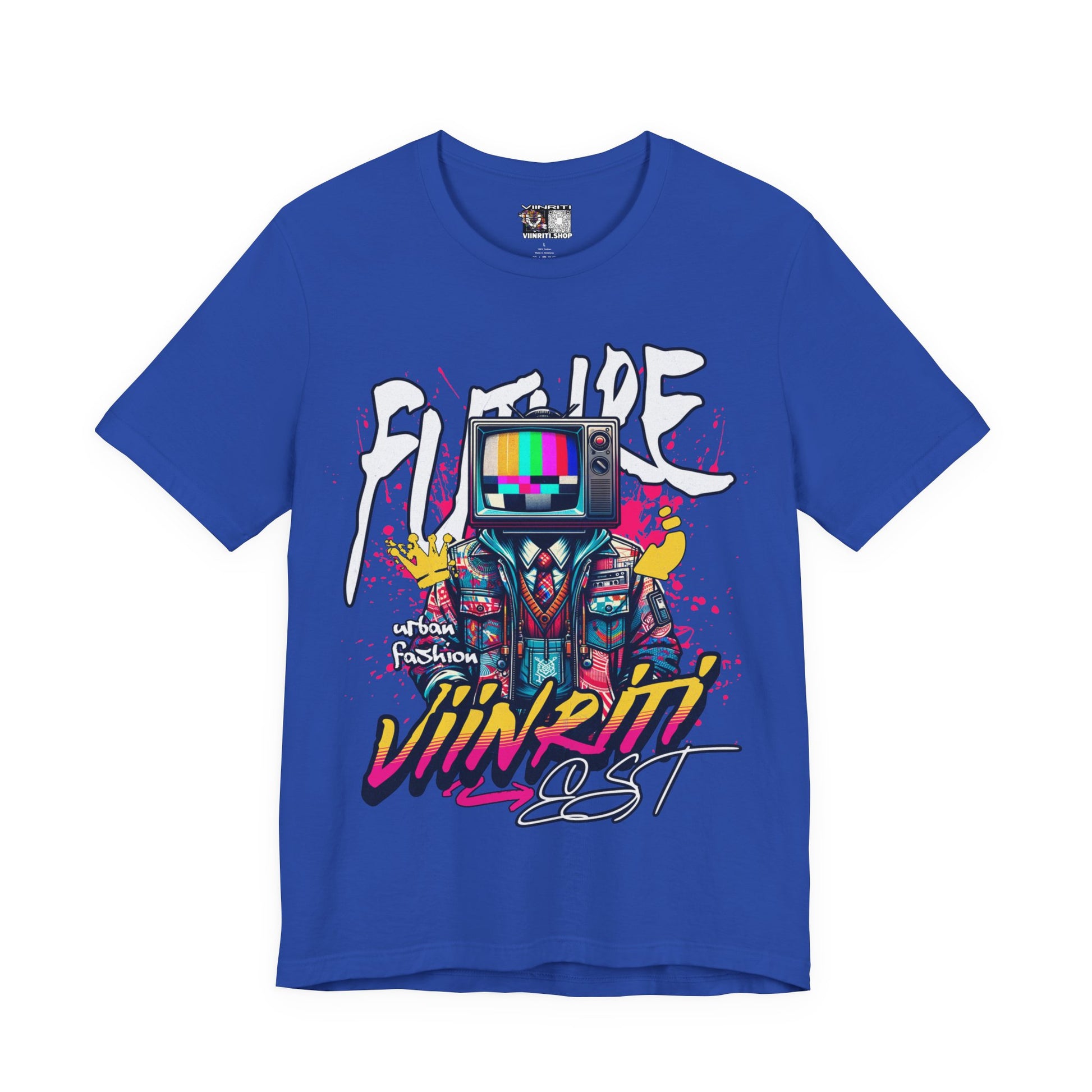 """"" VIINRITI  EXCLUSIVE Retro TV Robot Graphic Tee — "Vibe In Reset" Streetwear T-Shirt