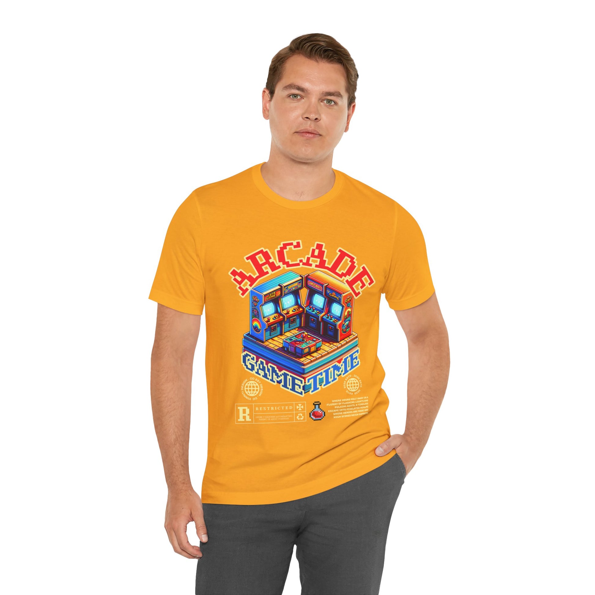 Arcade Game Time Tee — Retro Pixel Arcade Gaming T-Shirt