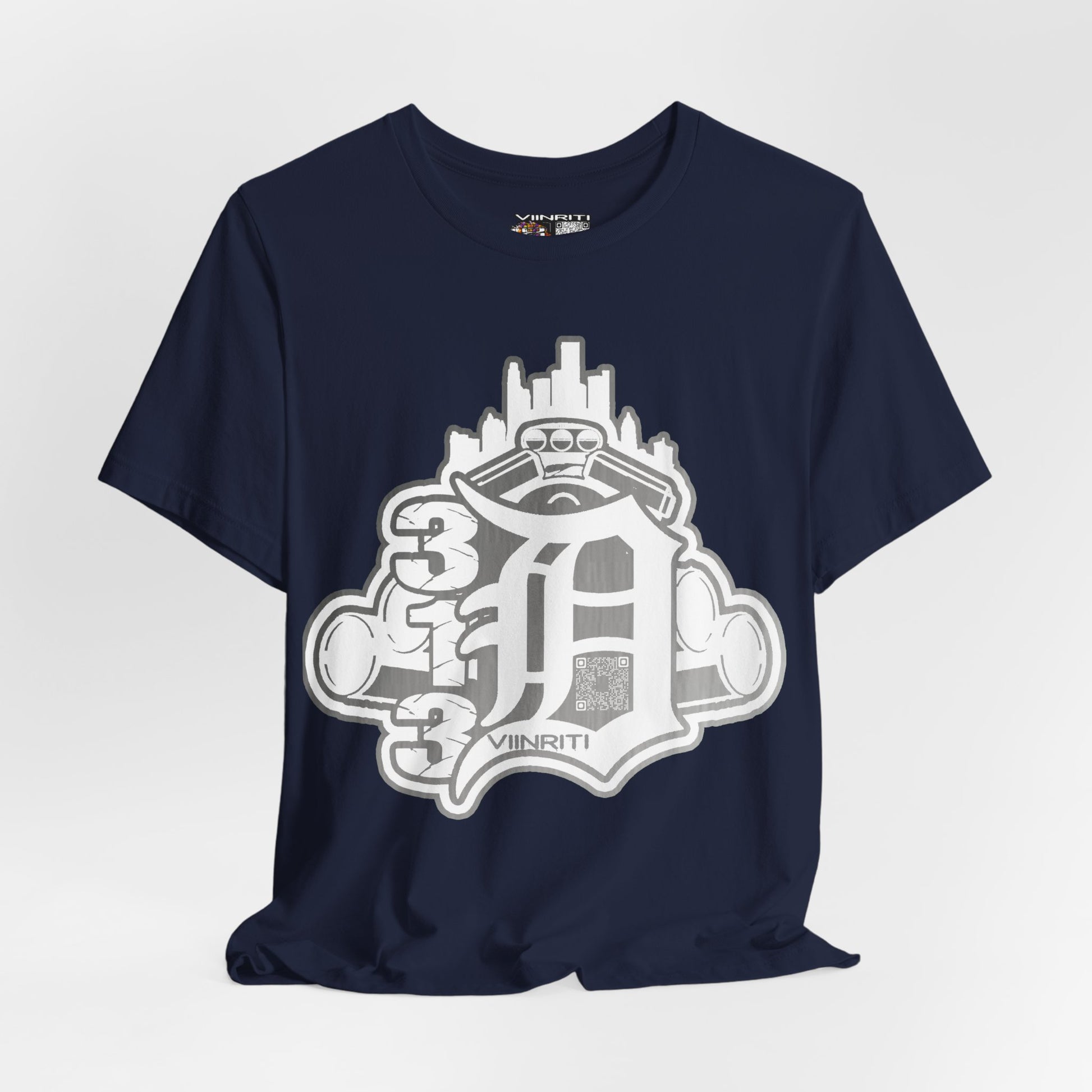 Detroit Vintage Logo T-Shirt — D City Skyline Emblem