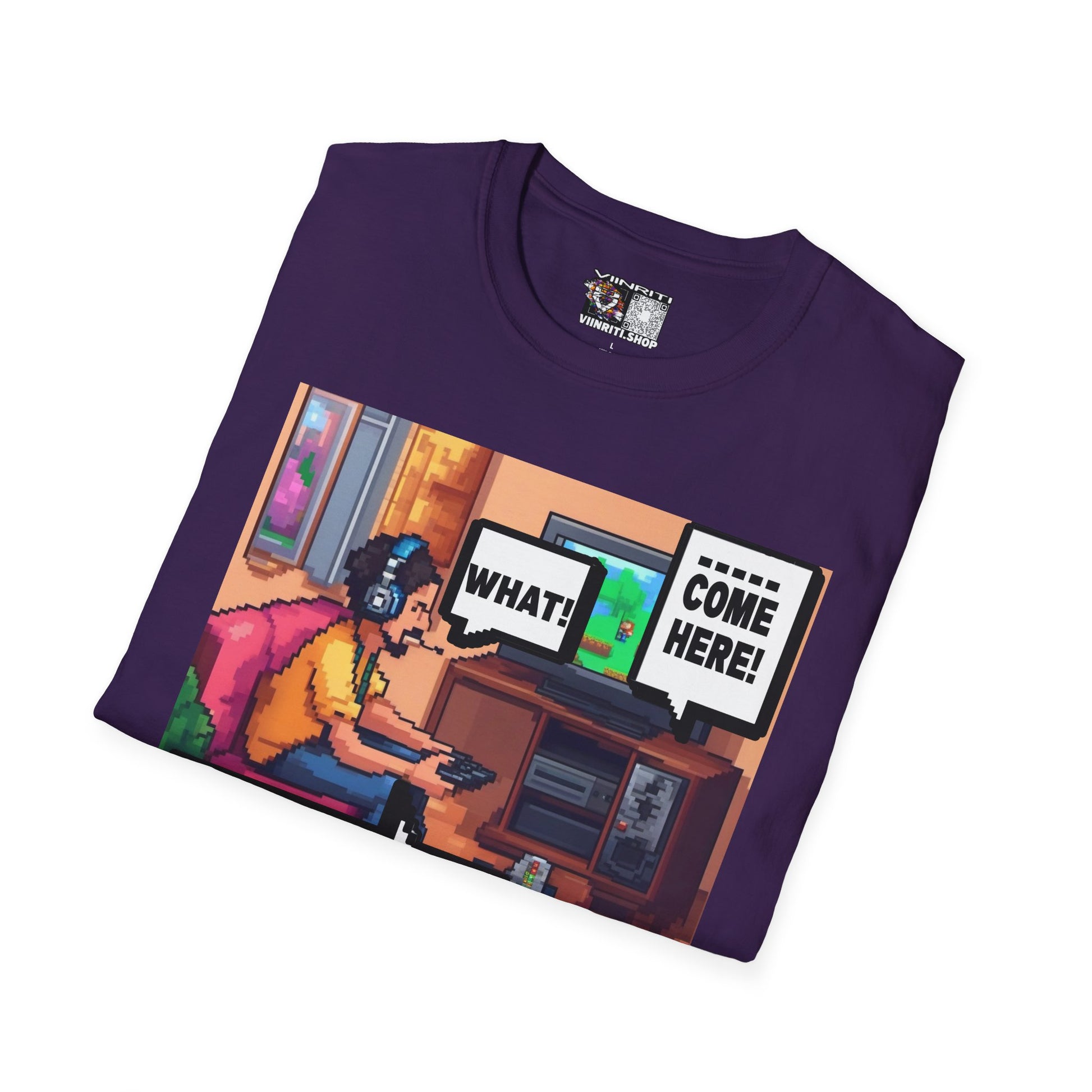 Gamer Comic T-Shirt — “I’m Trying to Play the Game” Pixel Art Tee