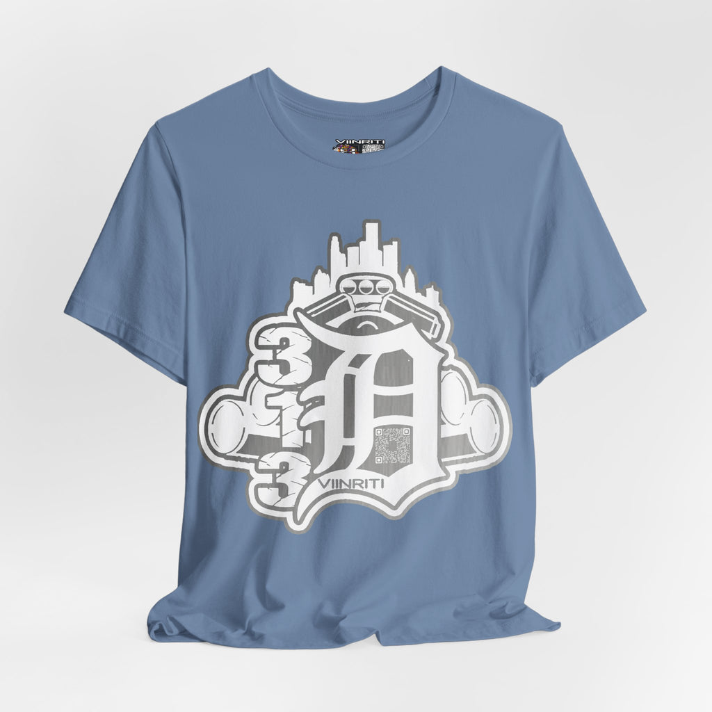 Detroit Vintage Logo T-Shirt — D City Skyline Emblem