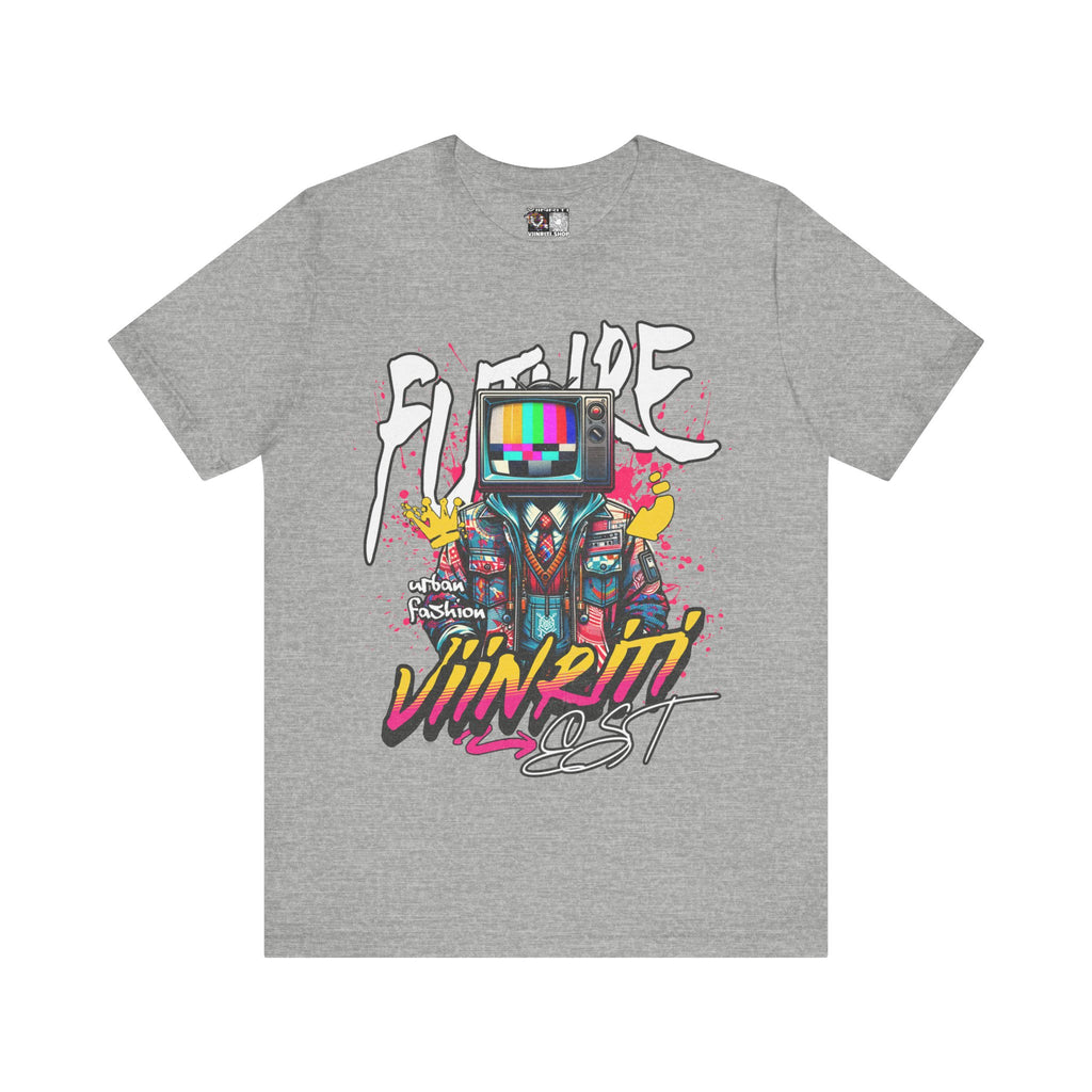 """"" VIINRITI  EXCLUSIVE Retro TV Robot Graphic Tee — "Vibe In Reset" Streetwear T-Shirt