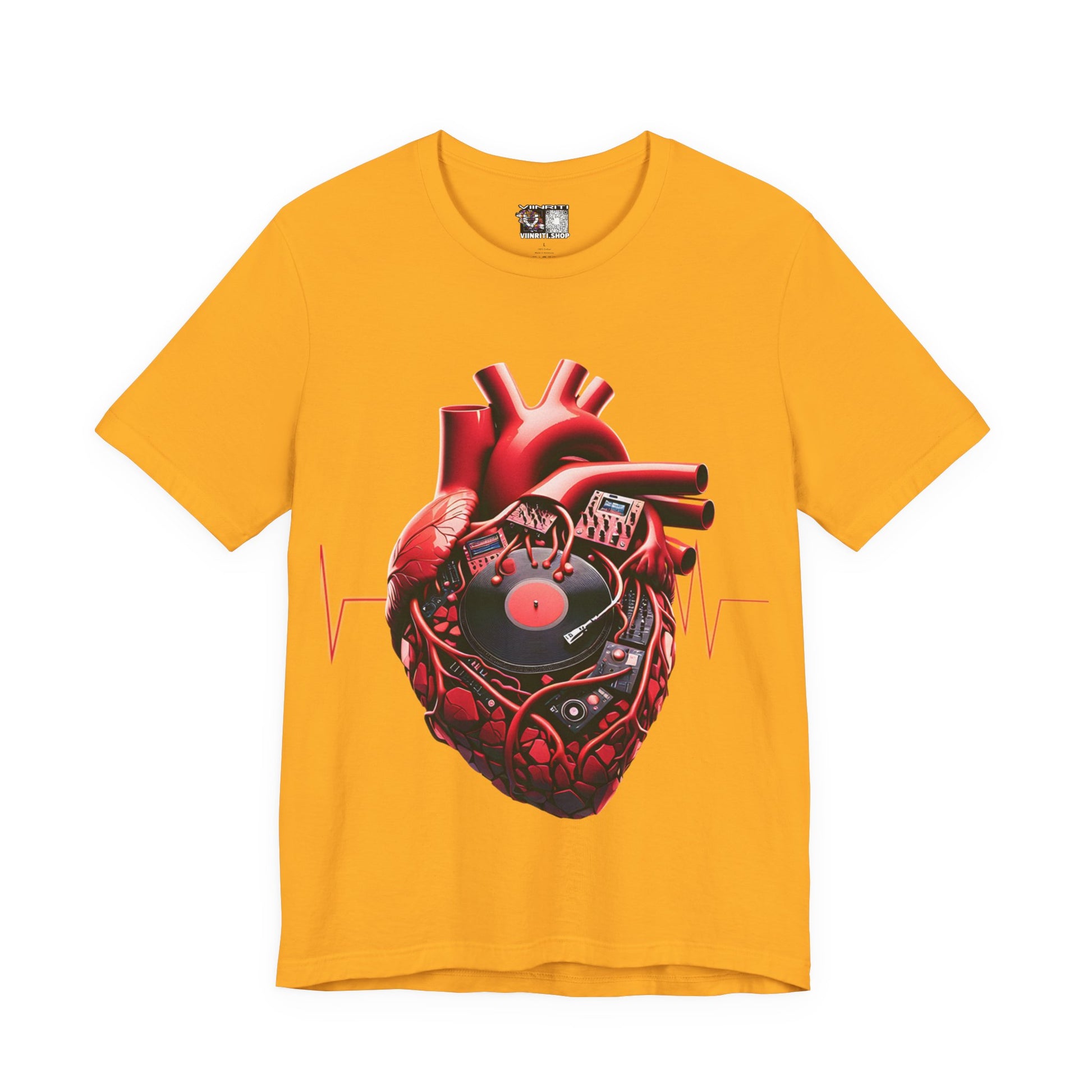 Heart Beat Vinyl Tee — Anatomical Heart Record T-Shirt