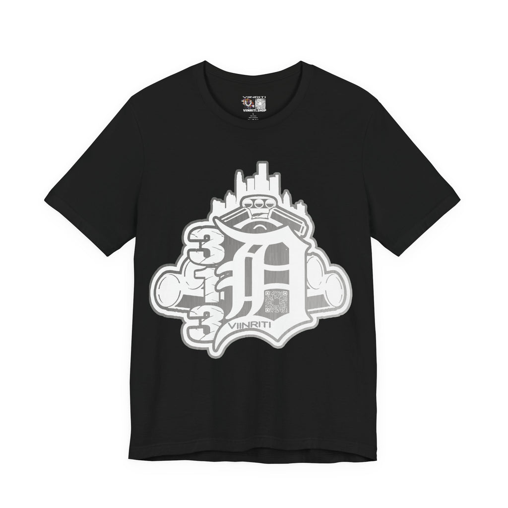 Detroit Vintage Logo T-Shirt — D City Skyline Emblem