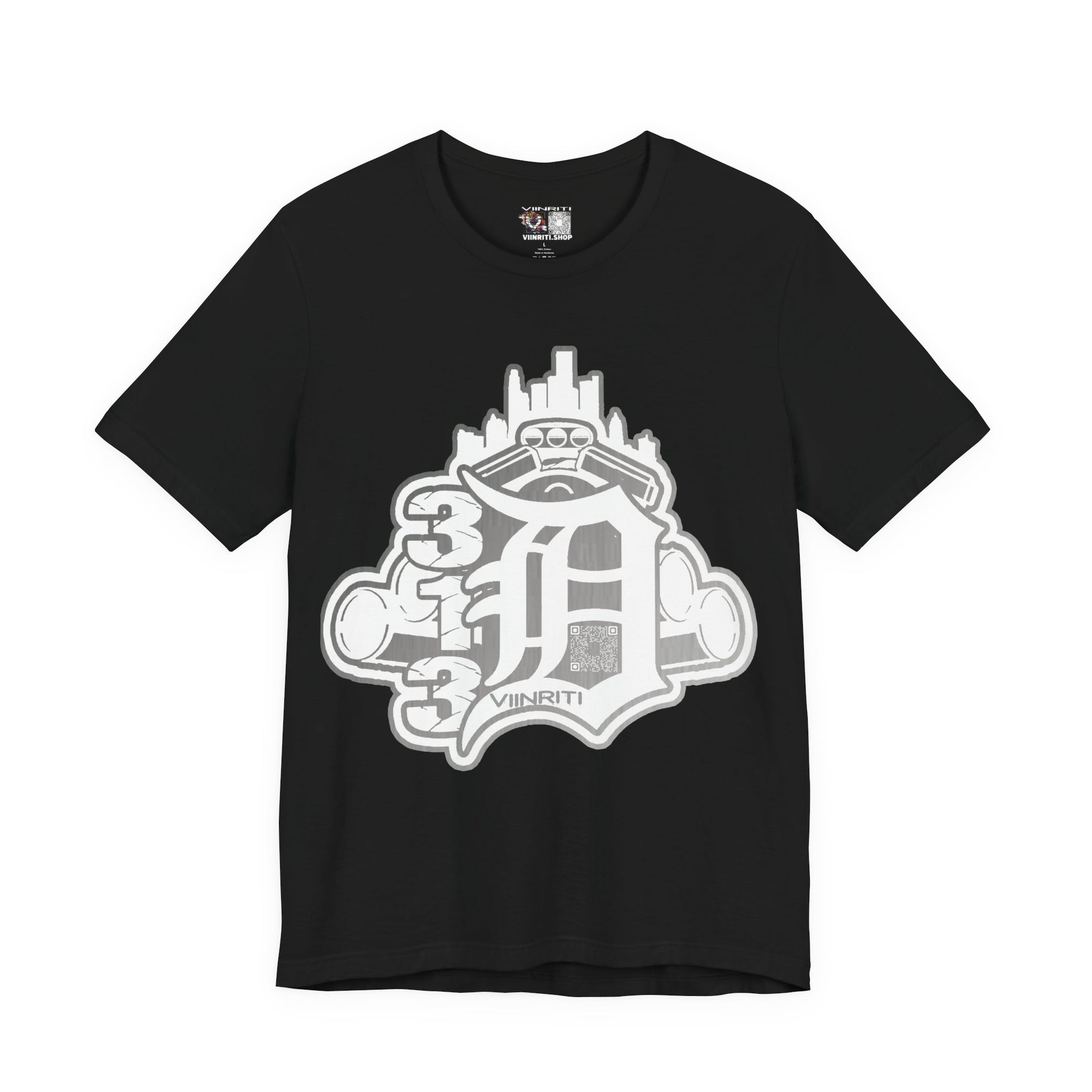 Detroit Vintage Logo T-Shirt — D City Skyline Emblem
