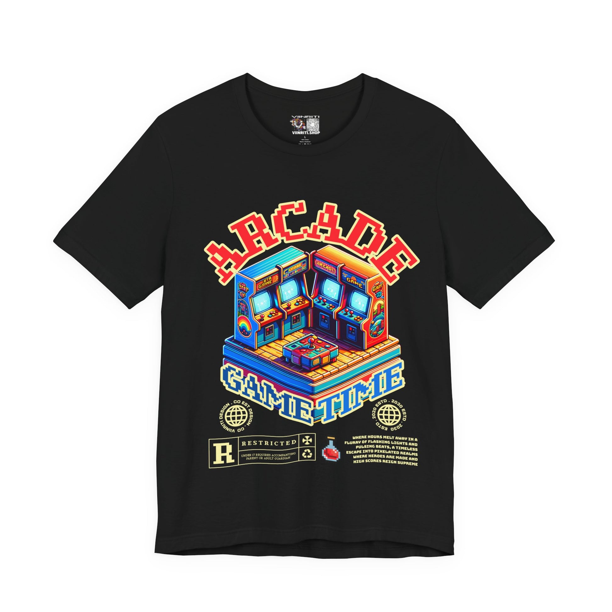Arcade Game Time Tee — Retro Pixel Arcade Gaming T-Shirt