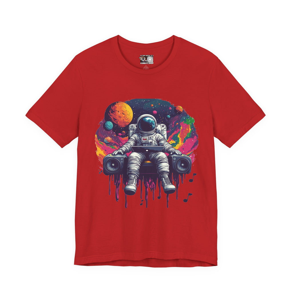 Cosmic Beats Astronaut Tee - Unisex Short Sleeve T-Shirt
