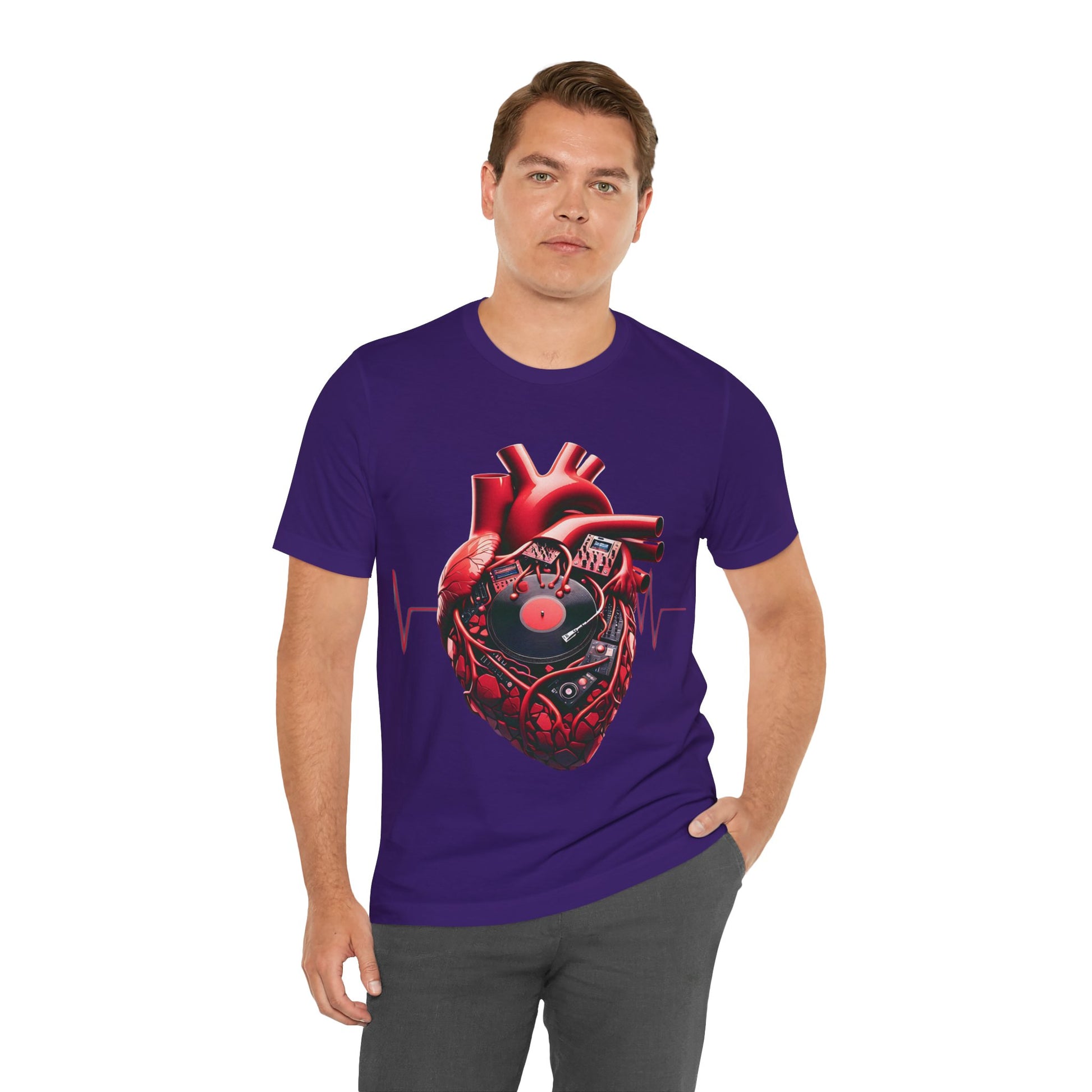 Heart Beat Vinyl Tee — Anatomical Heart Record T-Shirt