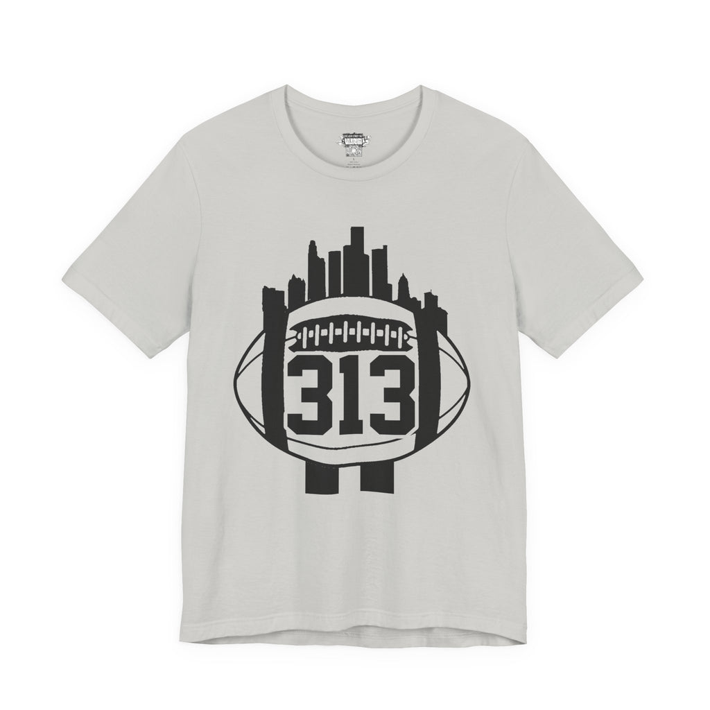 Detroit 313 Football Skyline T-Shirt