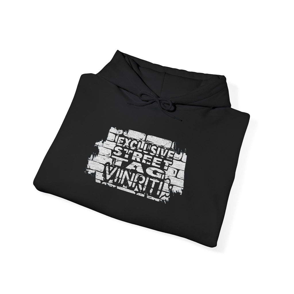 VIINRITI Exclusive Hoodie — Grunge Script 'United' Brick Wall Graphic