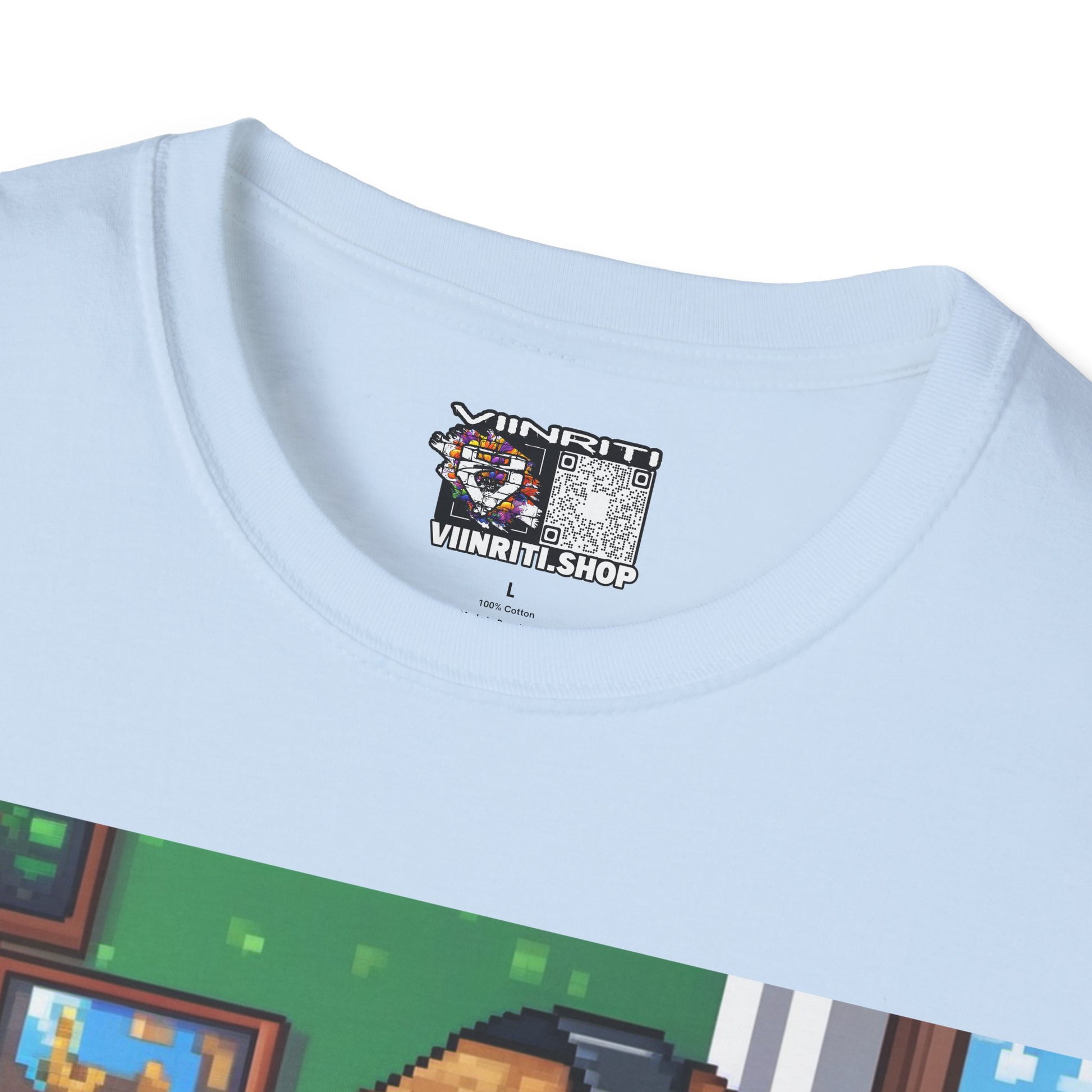 Girl Gamer Here Pixel Art T-Shirt — Retro Gaming Tee for Female Gamers