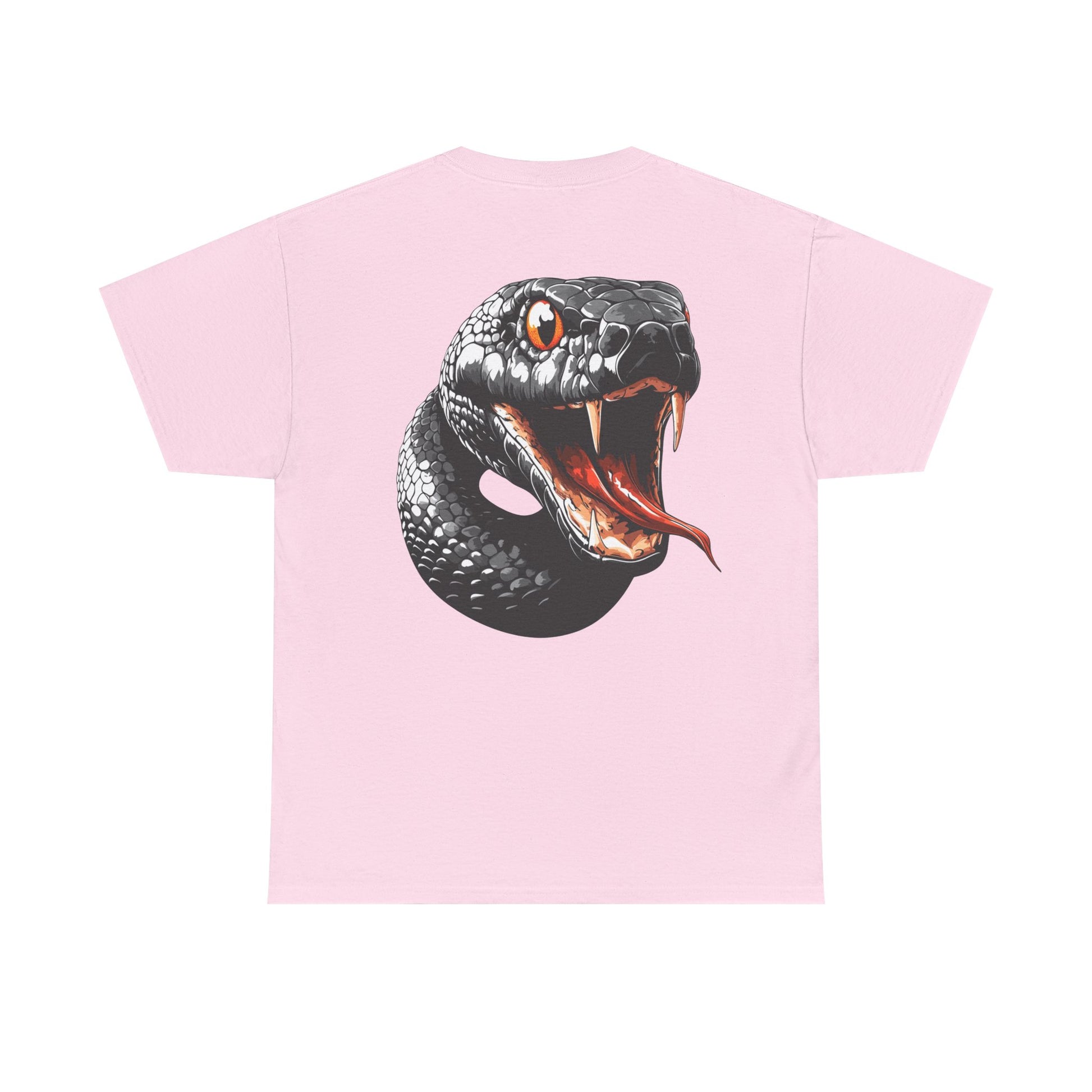 """"VIINRITI Snake Head Graphic Tee — Fierce Black Snake Illustration T-Shirt