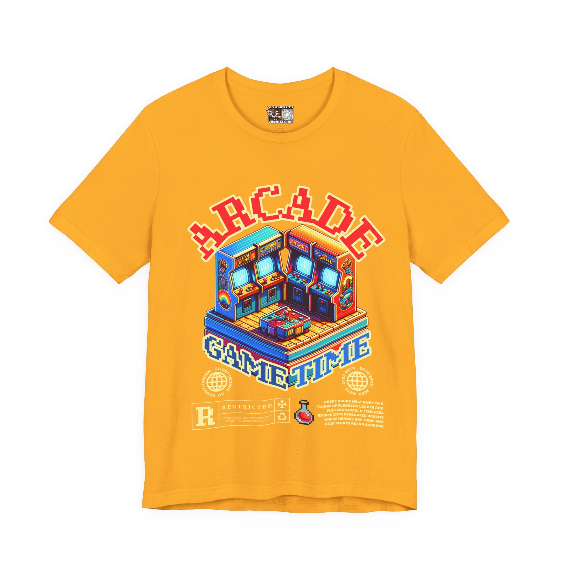 Arcade Game Time Tee — Retro Pixel Arcade Gaming T-Shirt