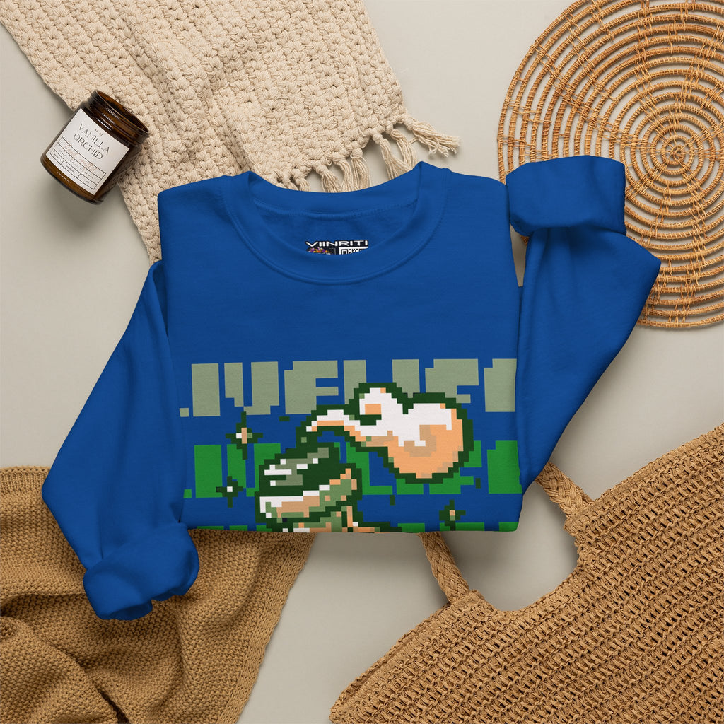 Crewneck Sweatshirt — Pixel Potion 'LIFE' Retro Gaming Graphic