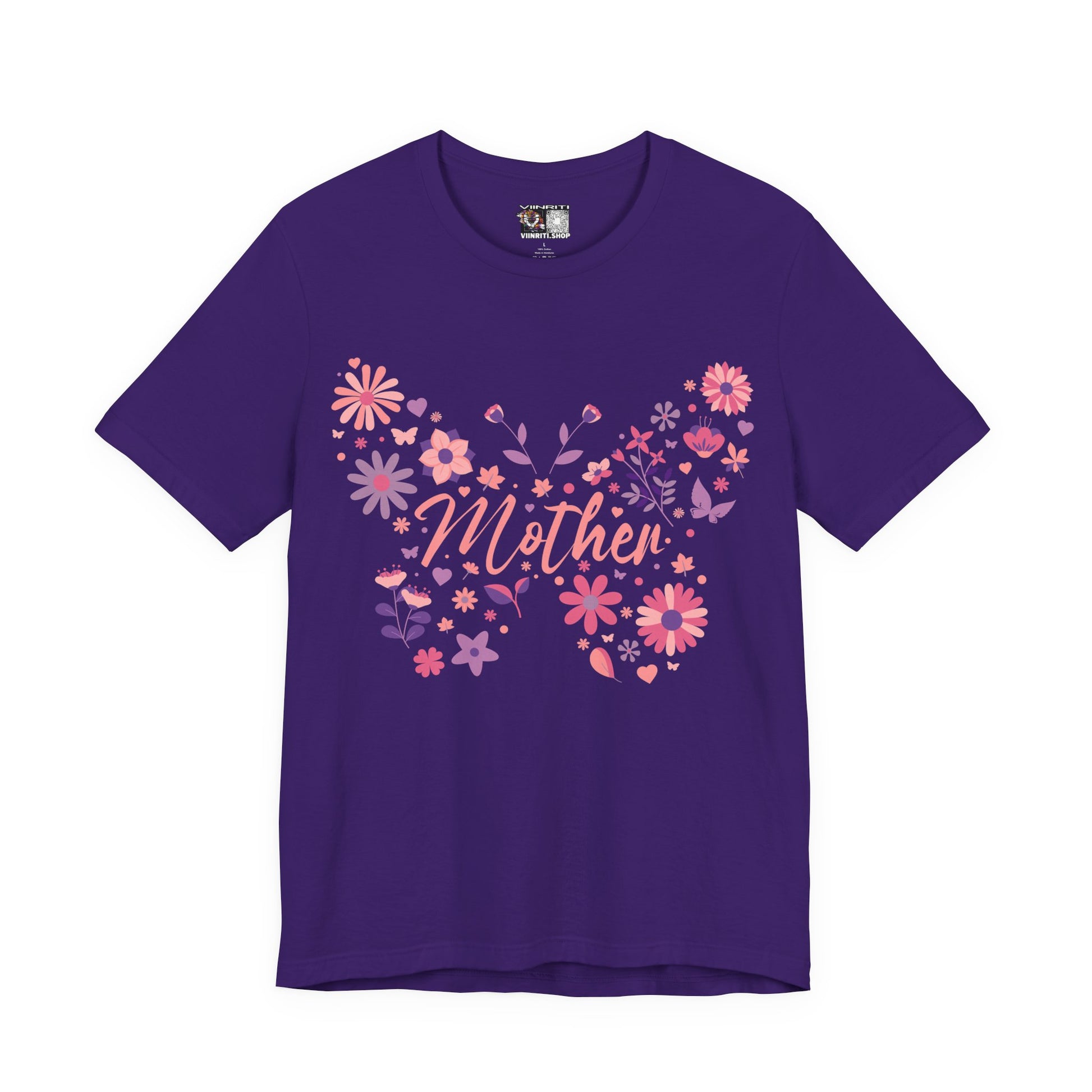 Butterfly Mother T-Shirt,Tee for Mom, Floral Gift, Birthday Present, Mother's Day Apparel, Cute Butterfly Design