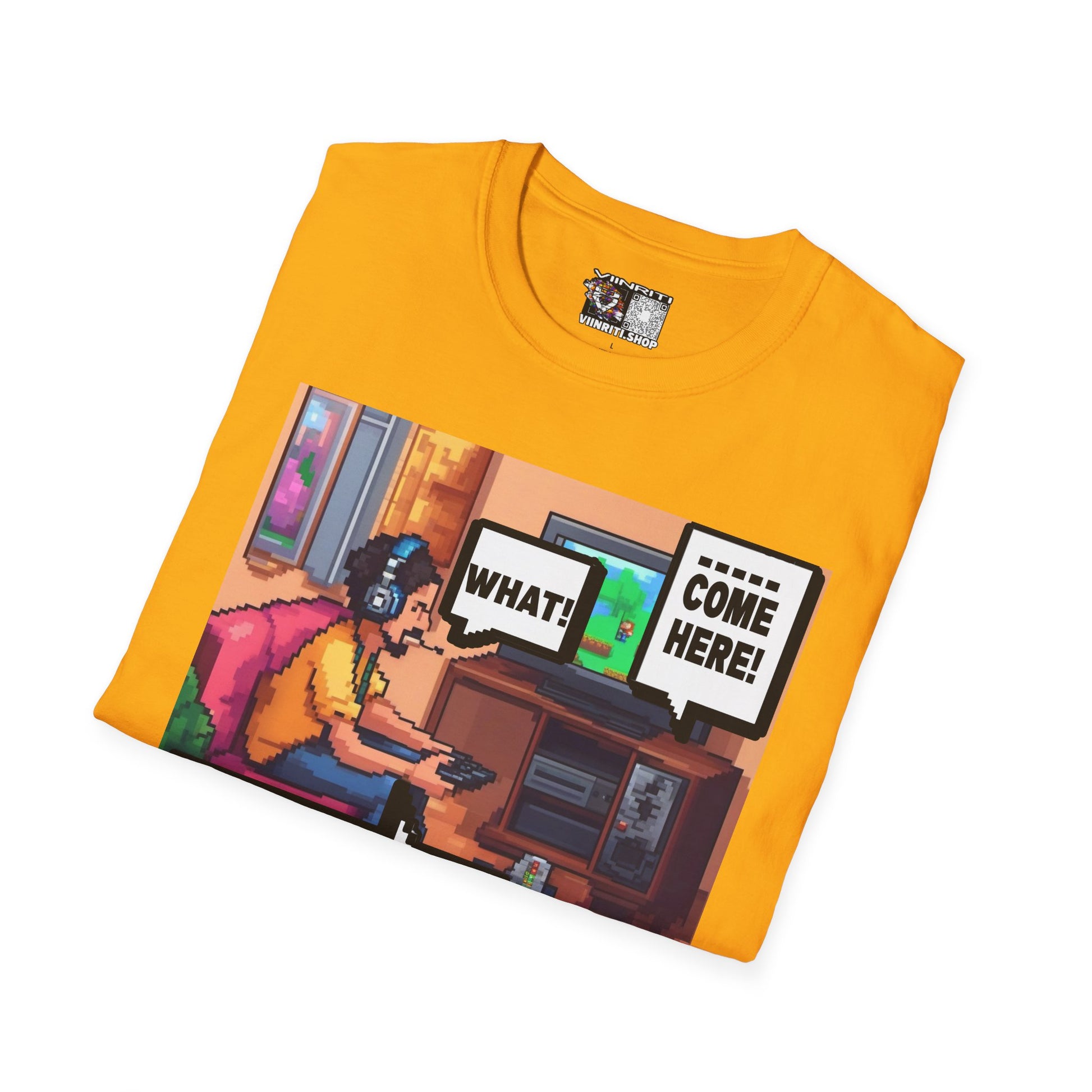 Gamer Comic T-Shirt — “I’m Trying to Play the Game” Pixel Art Tee
