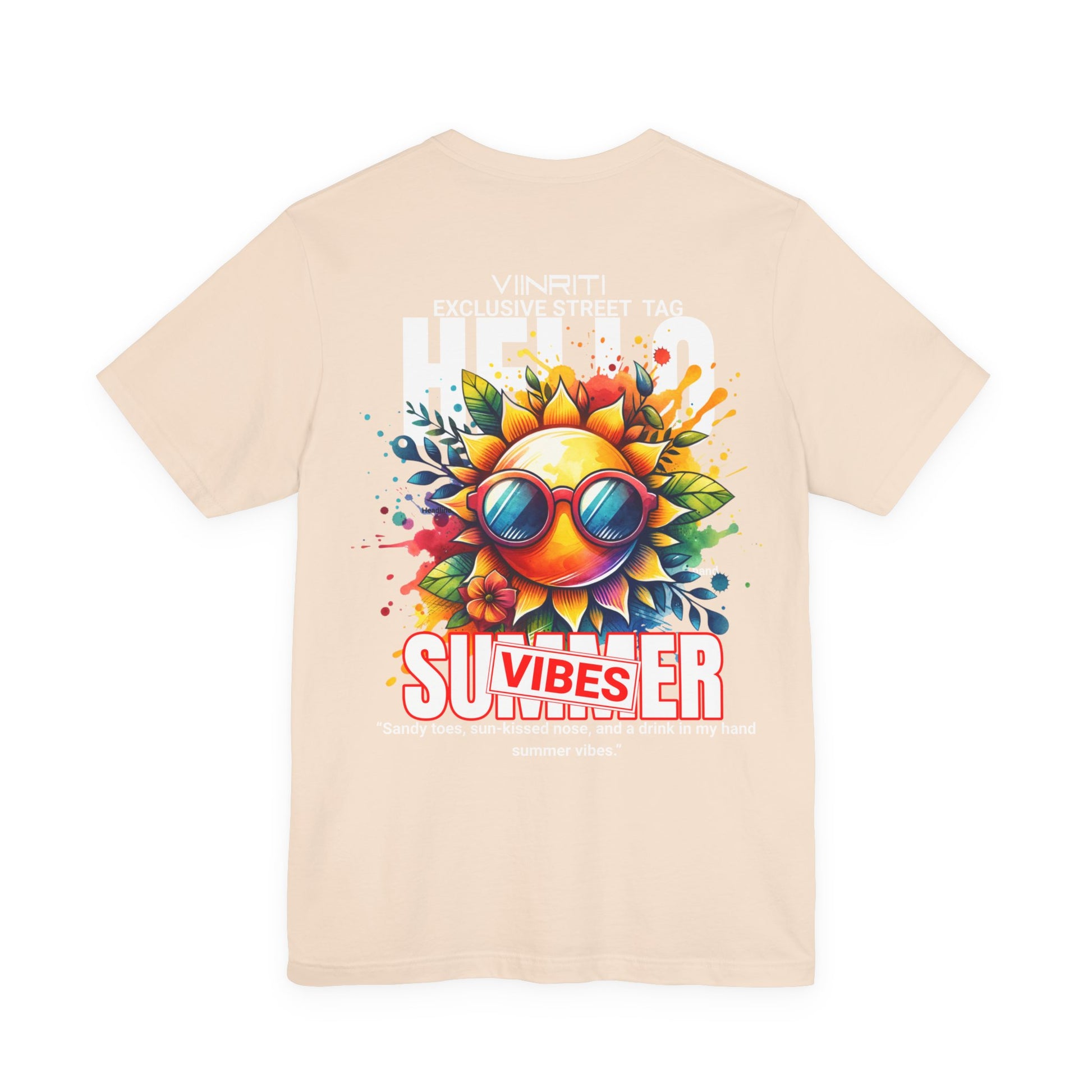Summer Vibes Sunflower Tee - Colorful Sunglasses Graphic T-Shirt