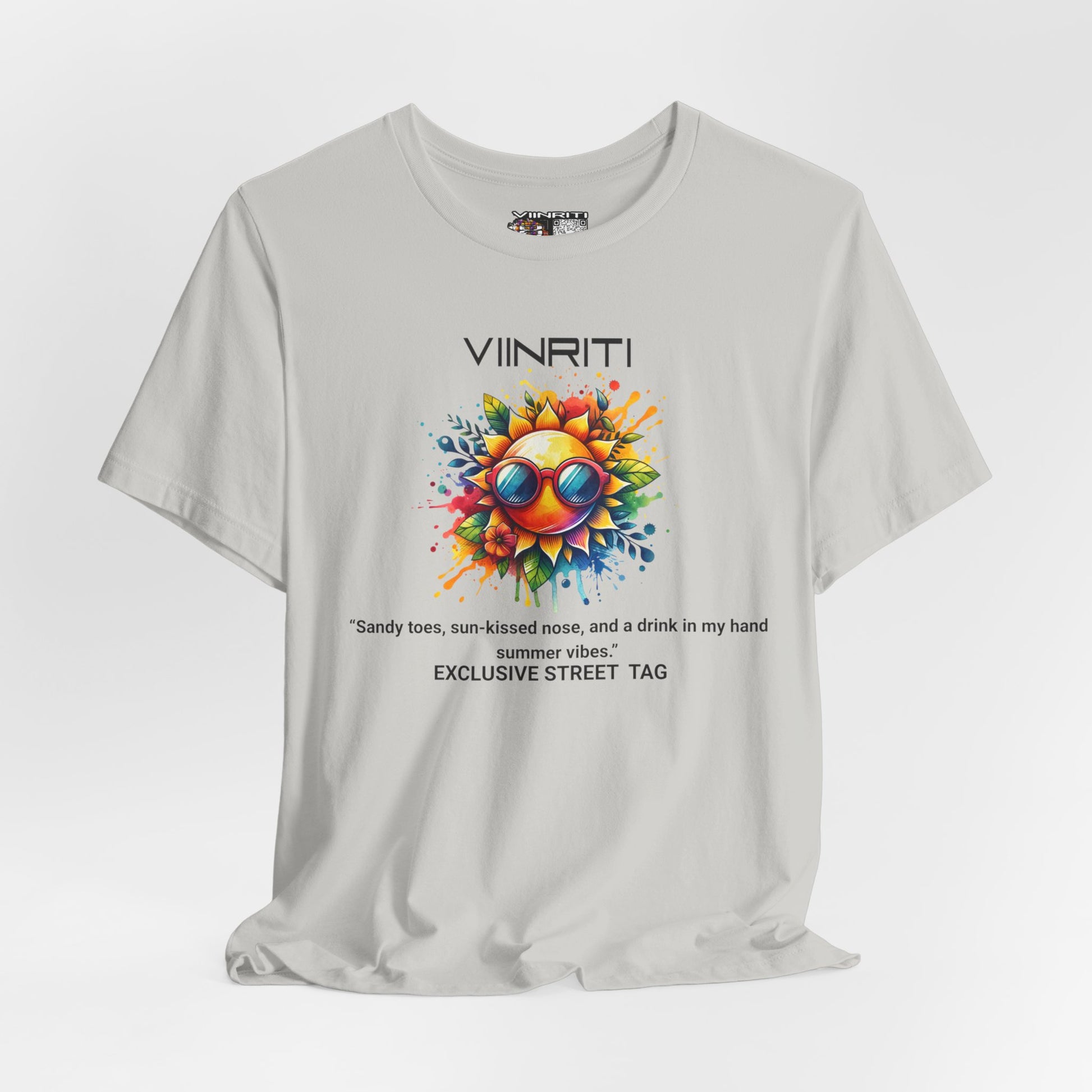 Summer Vibes Sunflower Tee - Colorful Sunglasses Graphic T-Shirt