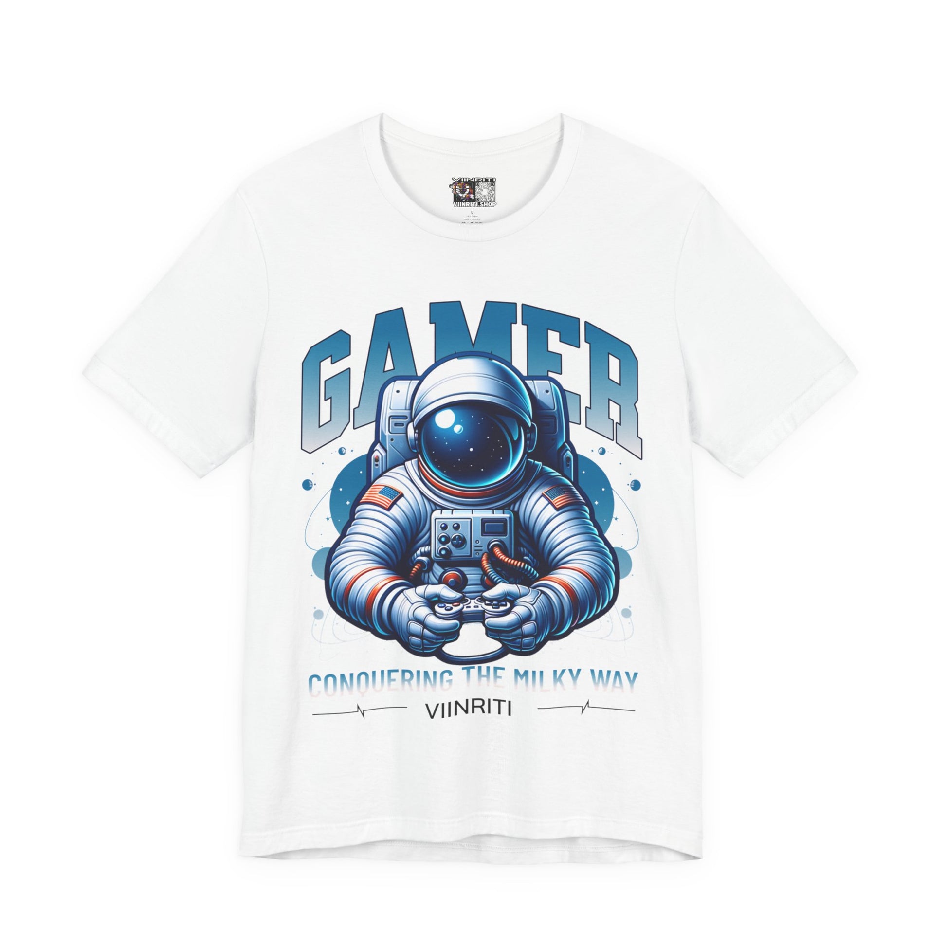 Astronaut Gamer T‑Shirt — 'GAMER' Space Controller Tee