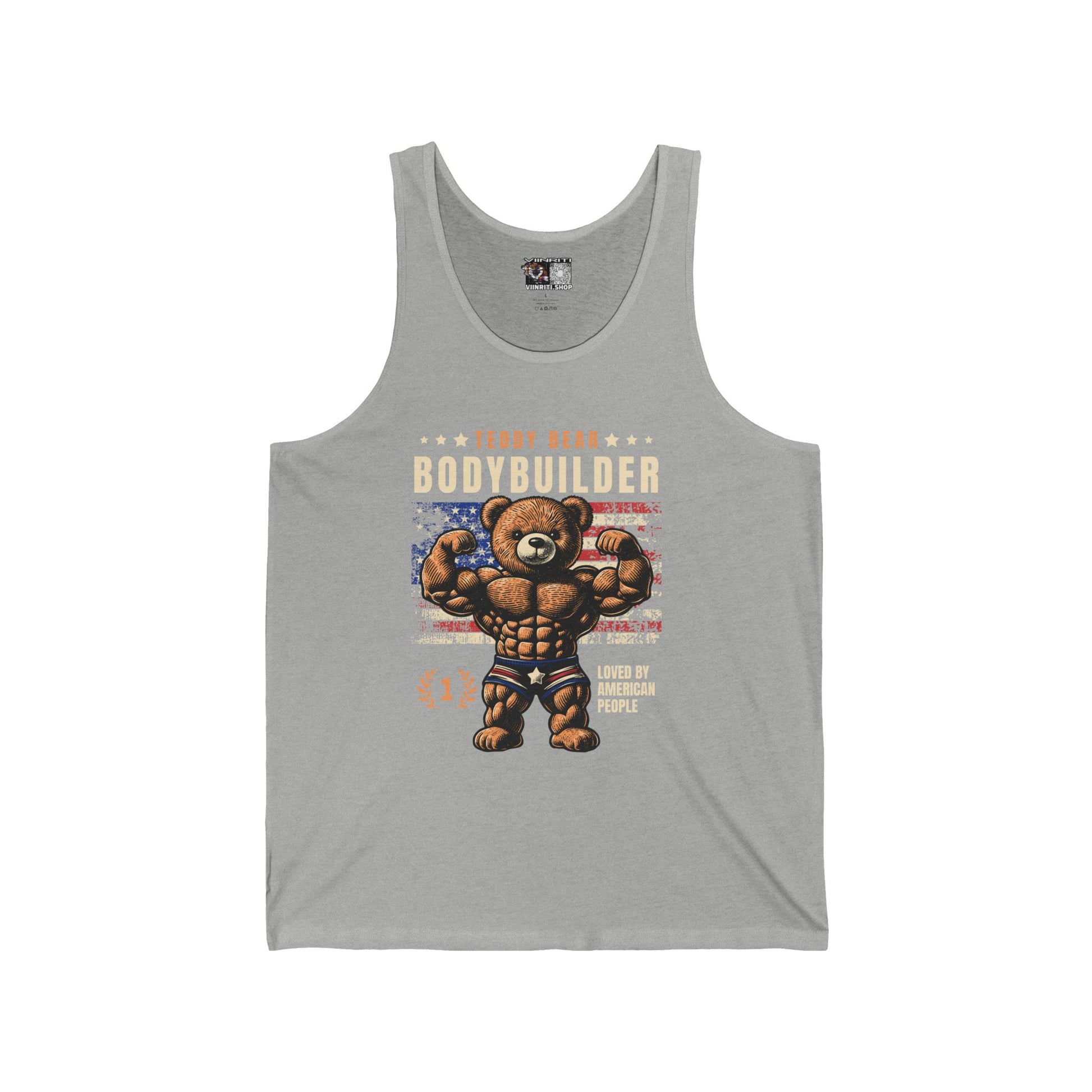 Bodybuilder Bear Tank Top — Funny Muscle Teddy Gym Tank