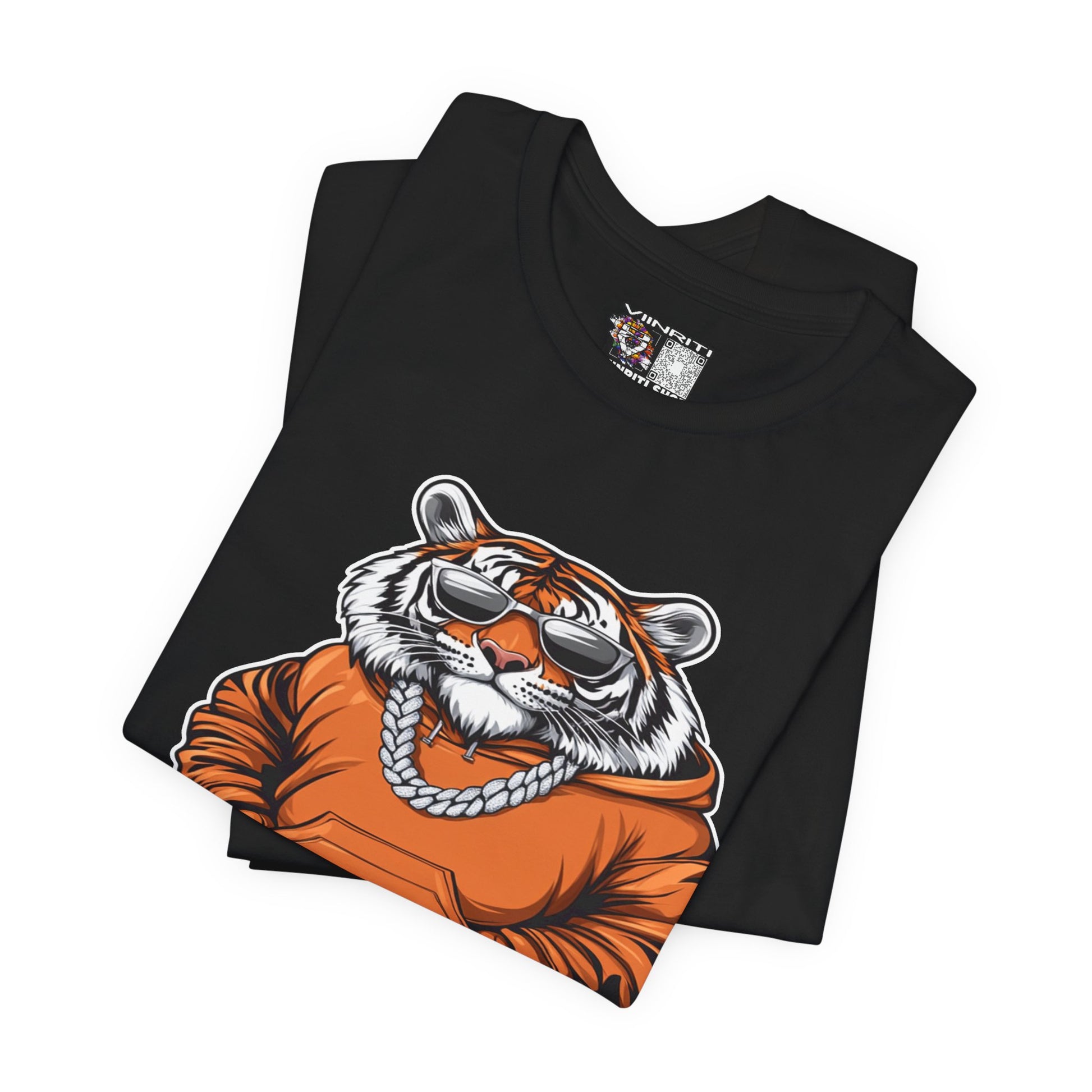 Tiger Streetwear T-Shirt — Cool Cartoon Tiger in Tracksuit Graphic Tee
