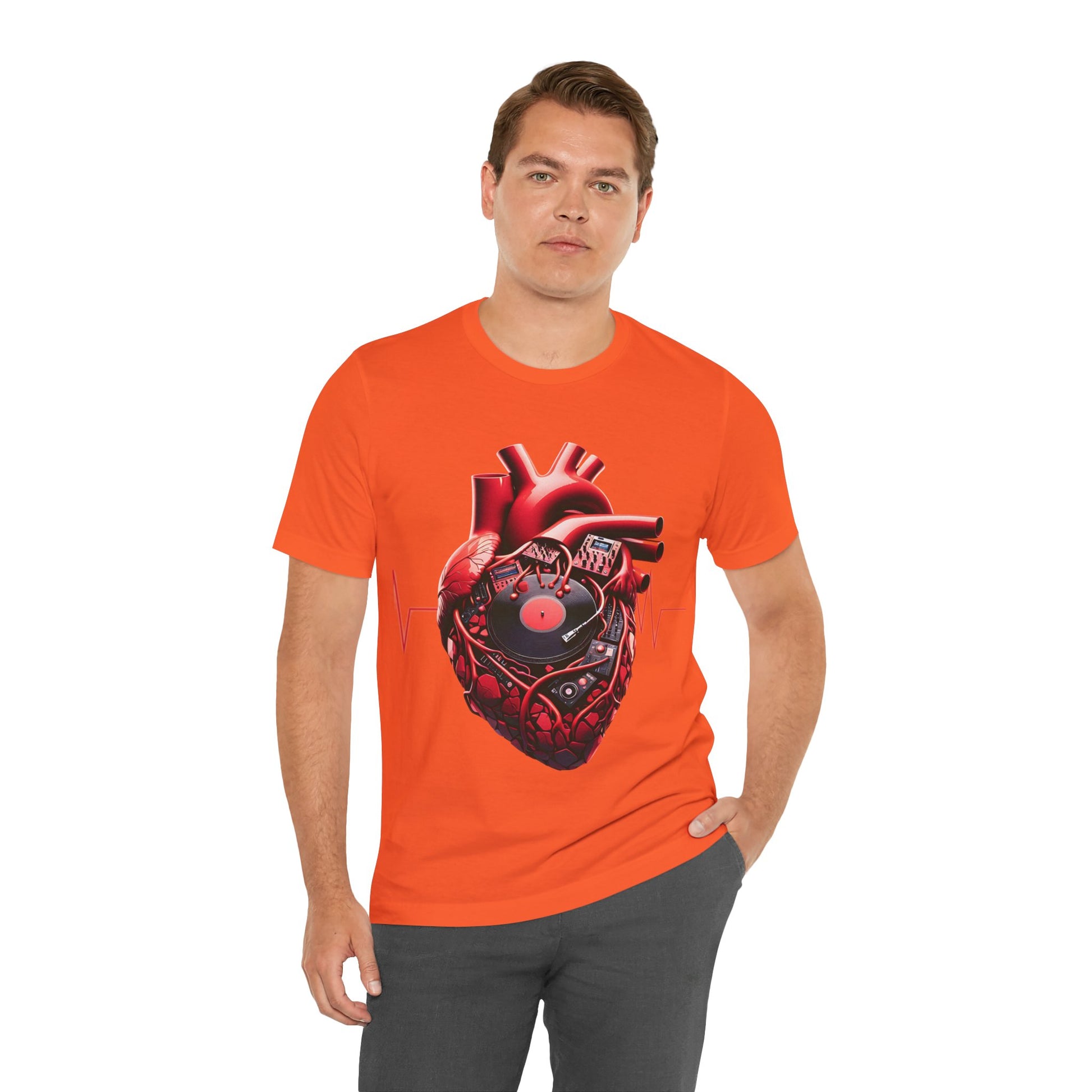 Heart Beat Vinyl Tee — Anatomical Heart Record T-Shirt