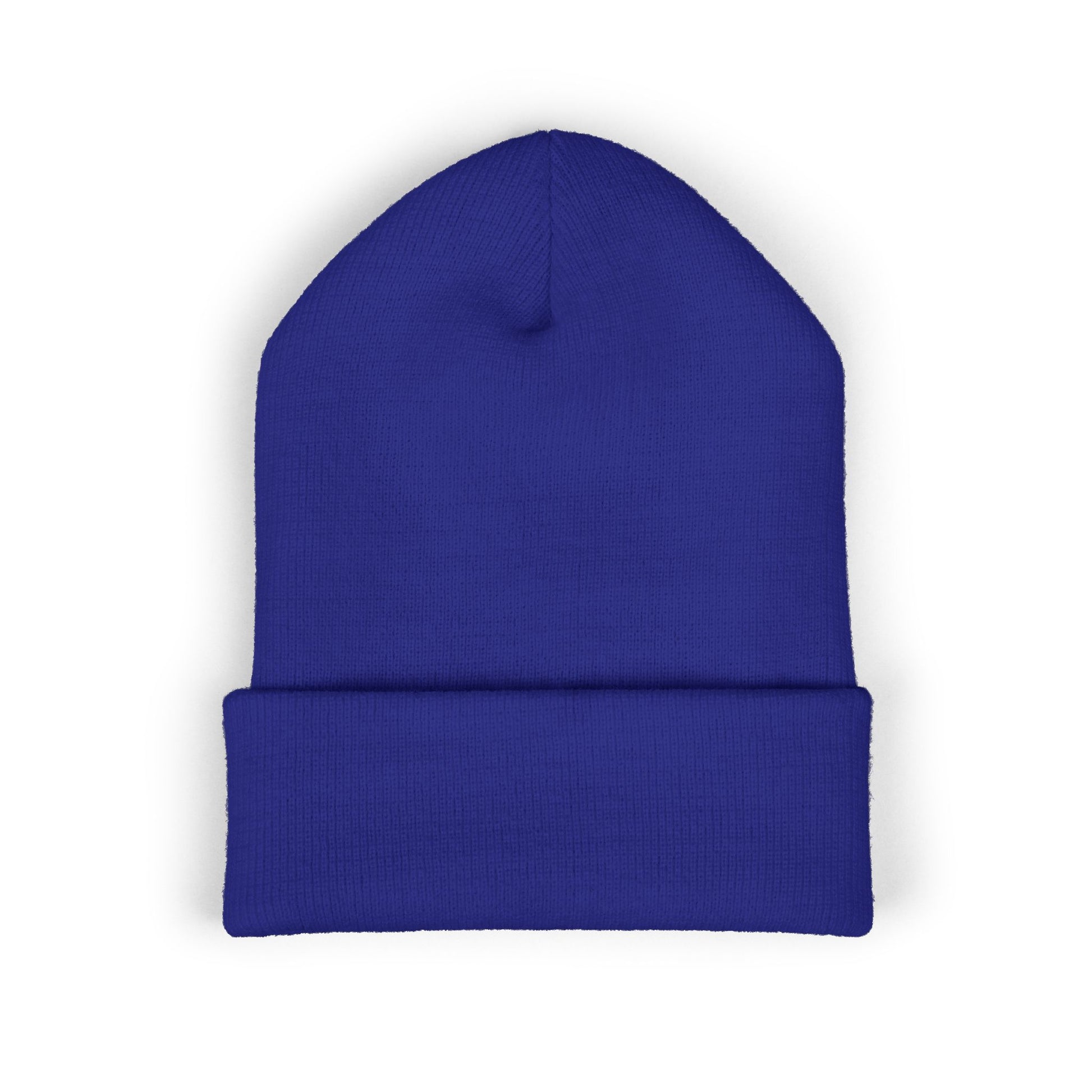 Embroidered 'Viinriti Est' Cuffed Beanie — Classic Knit Winter Hat