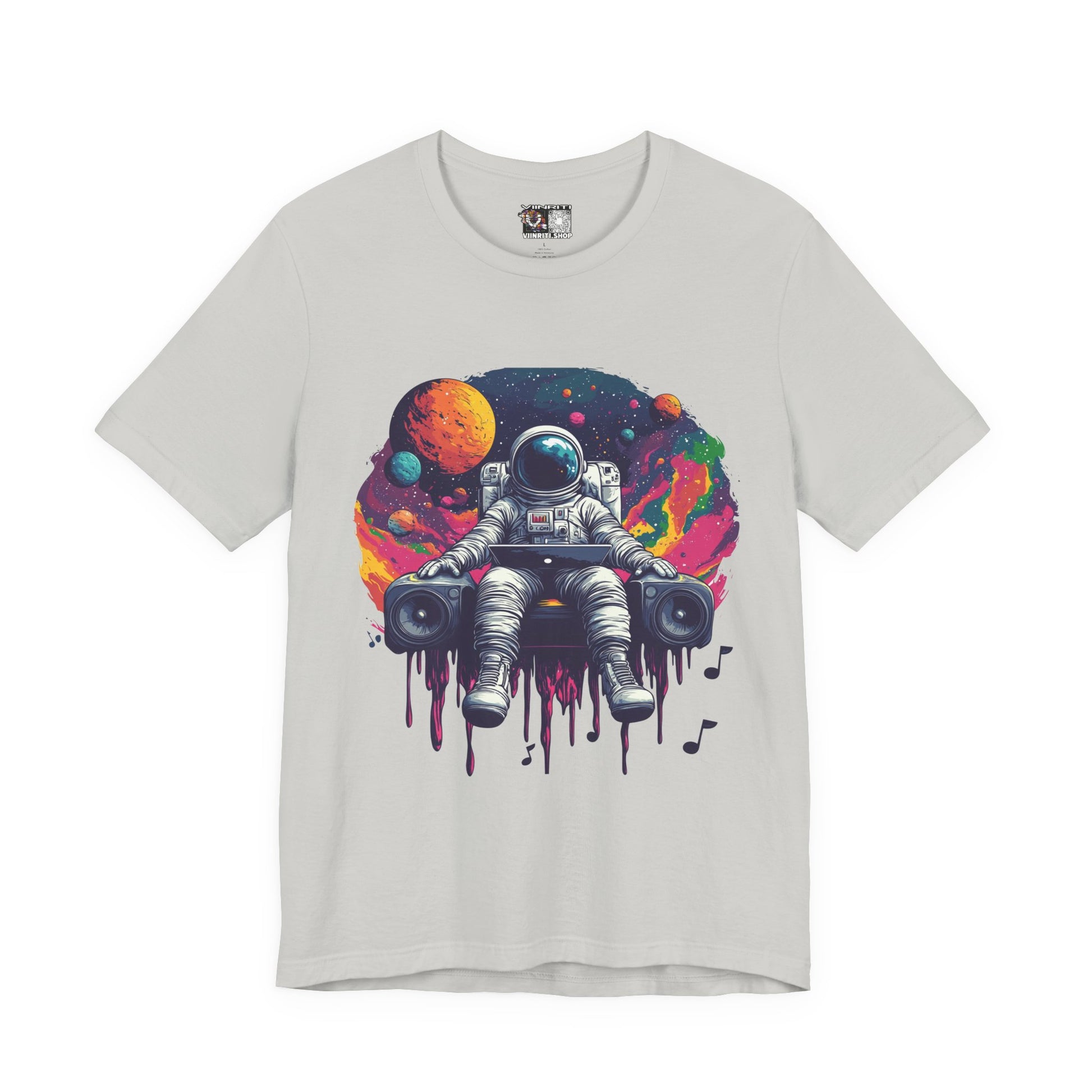 Cosmic Beats Astronaut Tee - Unisex Short Sleeve T-Shirt